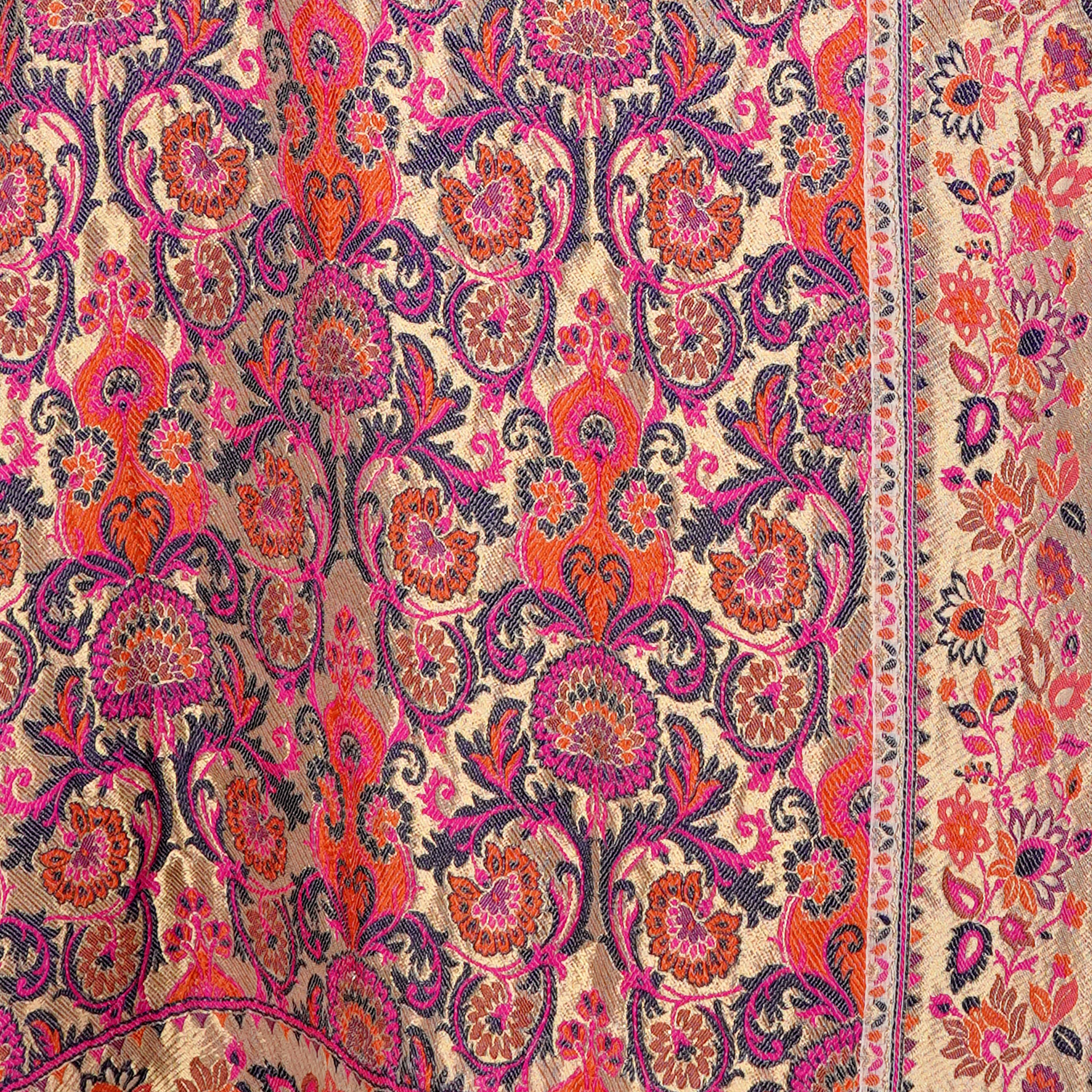 'Gulpash' Chiffon Kamkhwab Saree
