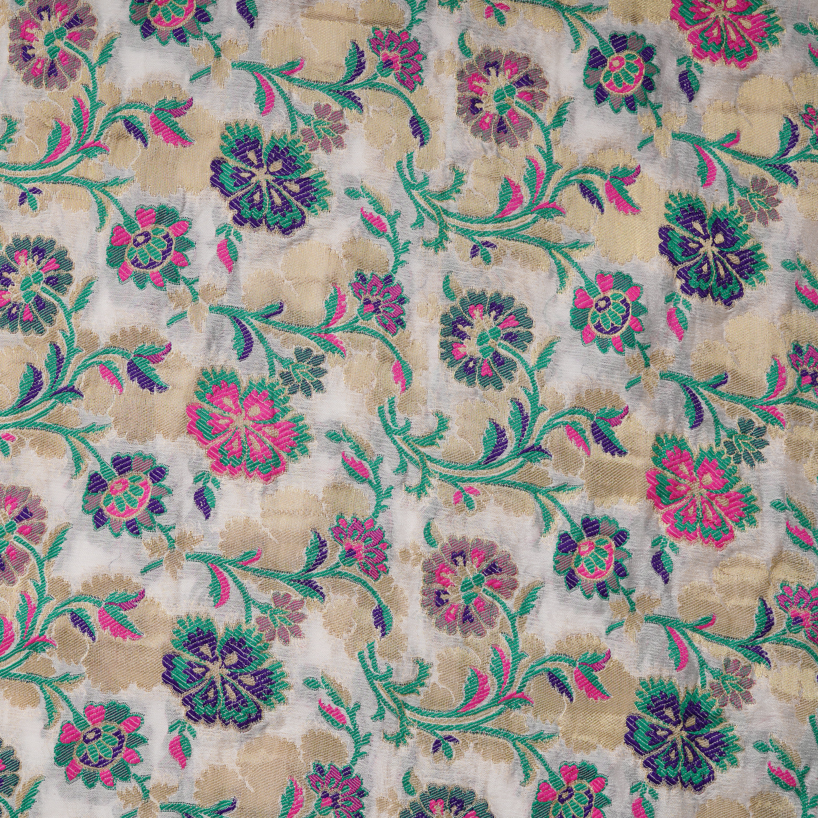 Maqaam Pure Chiffon Floral Jaal Kamkhwab