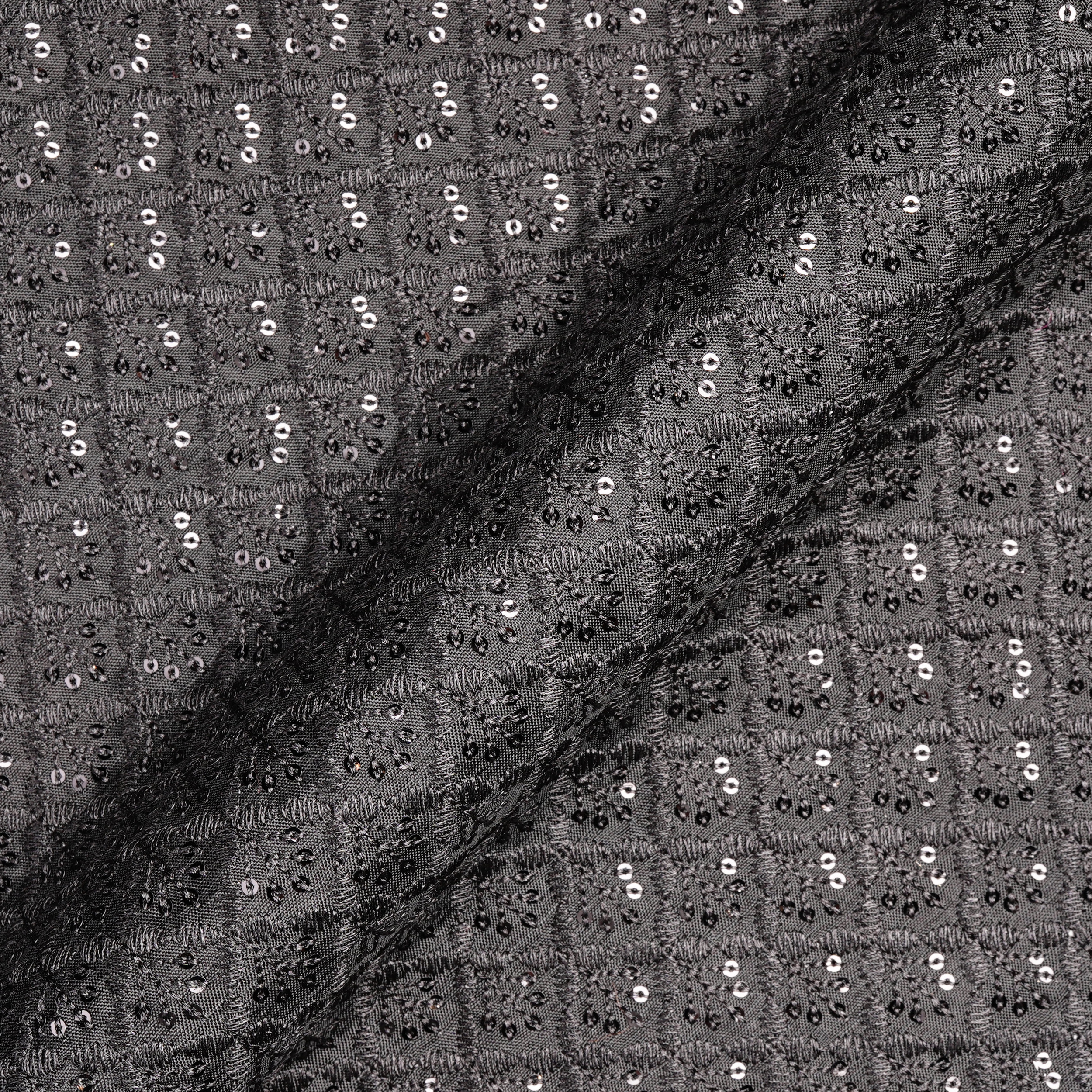 NoorSitara – PK Raw Silk Embroidery Fabric with Sitara Work