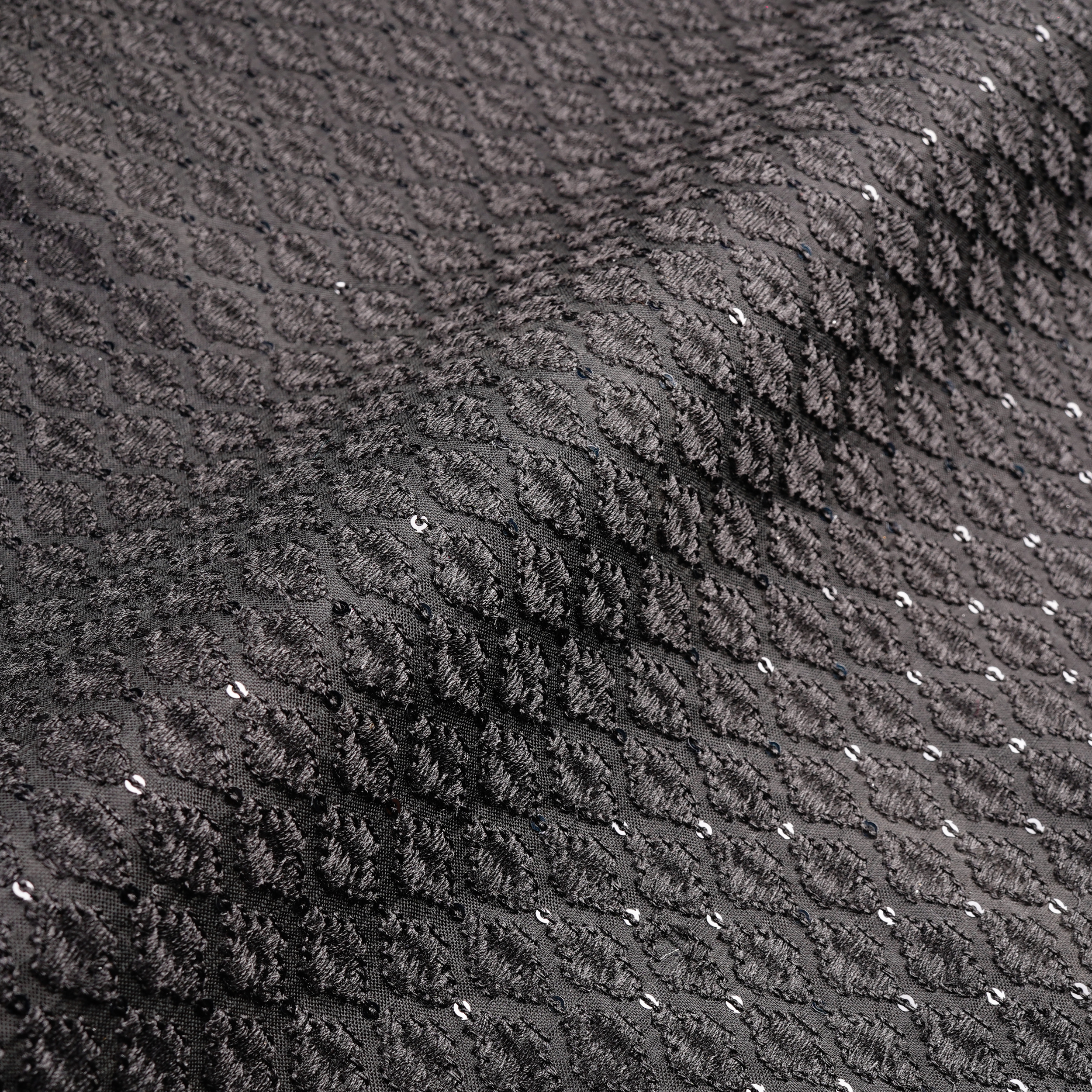 Qandil – PK Raw Silk Embroidery Fabric with Sitara Work