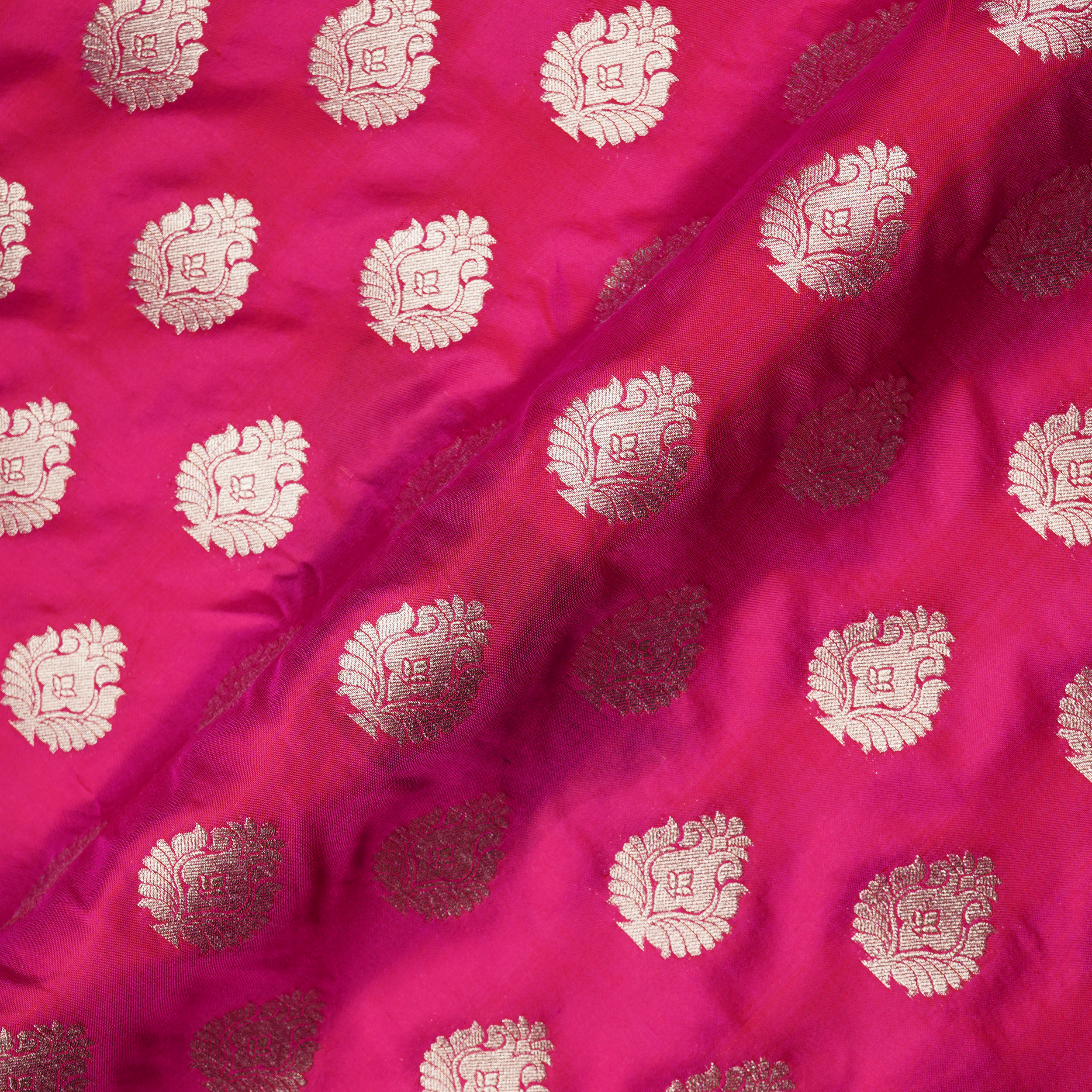 Gulraiz – Pure Poth Katan with Bunch Buti & Rose Gold Zari