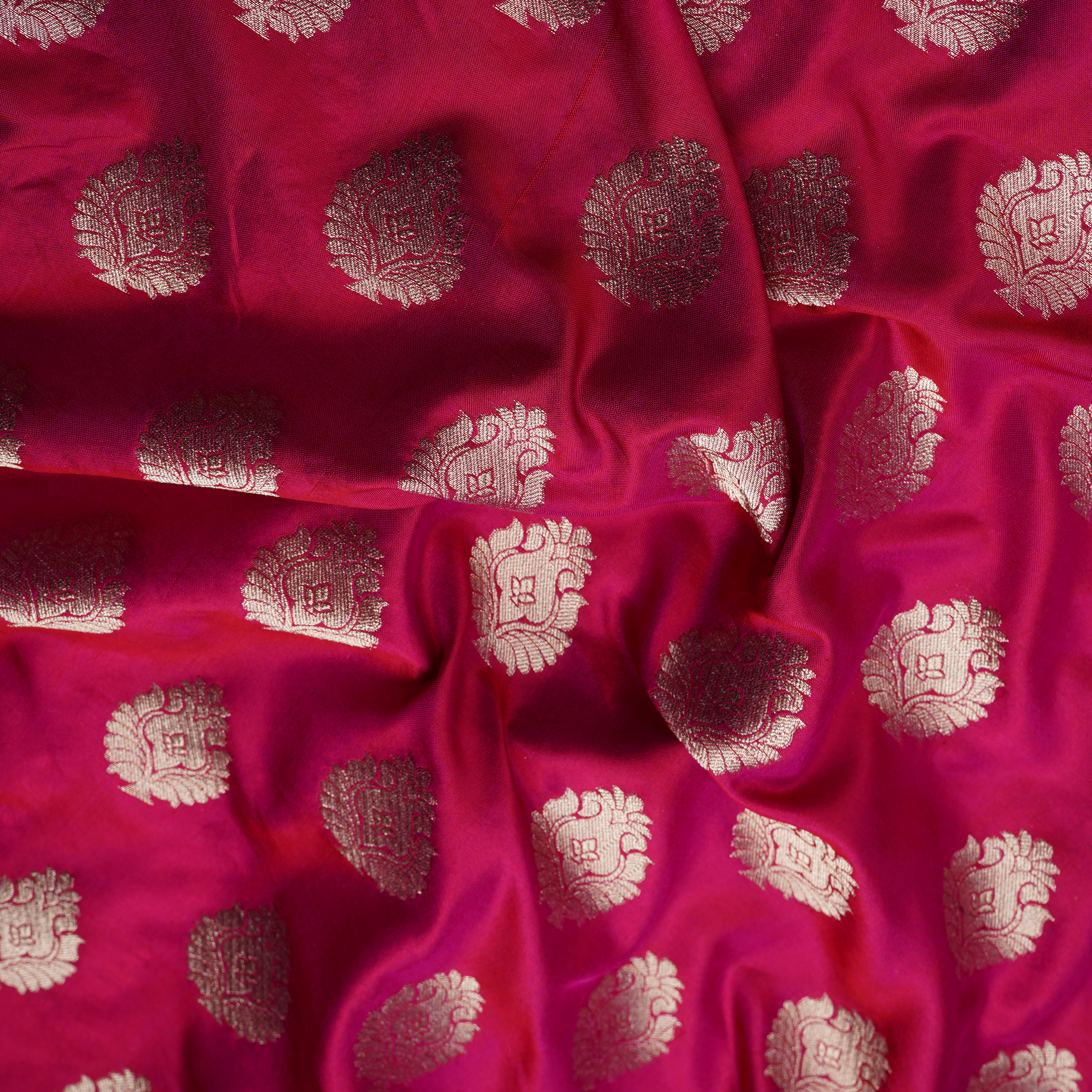 Gulraiz – Pure Poth Katan with Bunch Buti & Rose Gold Zari