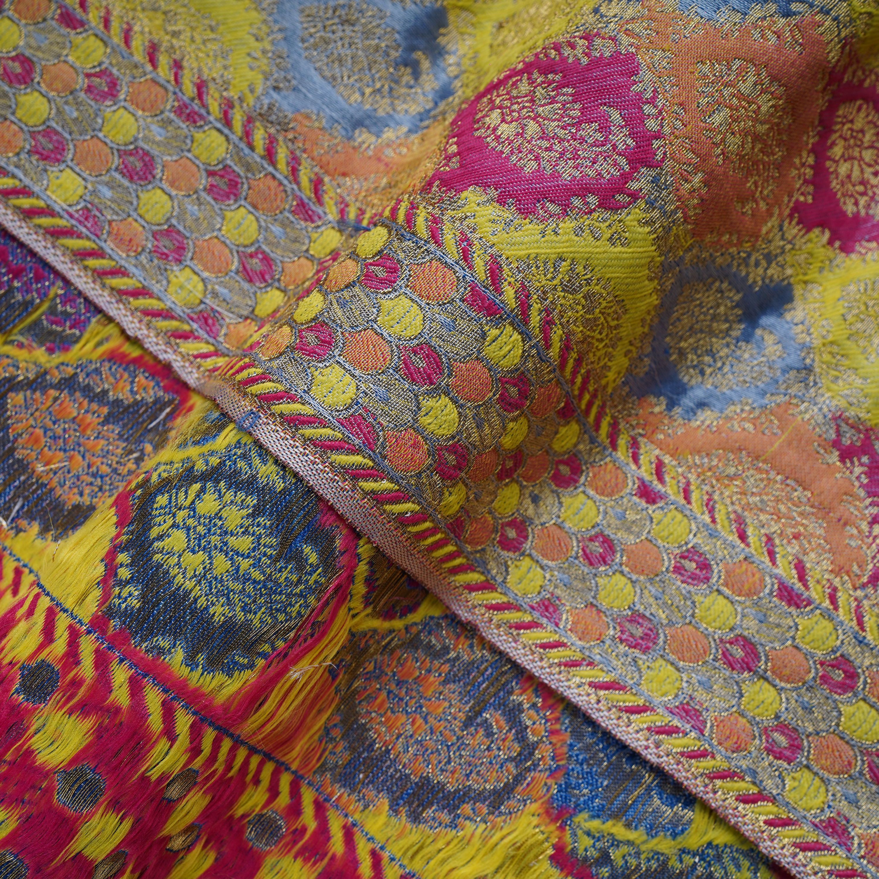 Candy Jamawar Satin Zarbaft