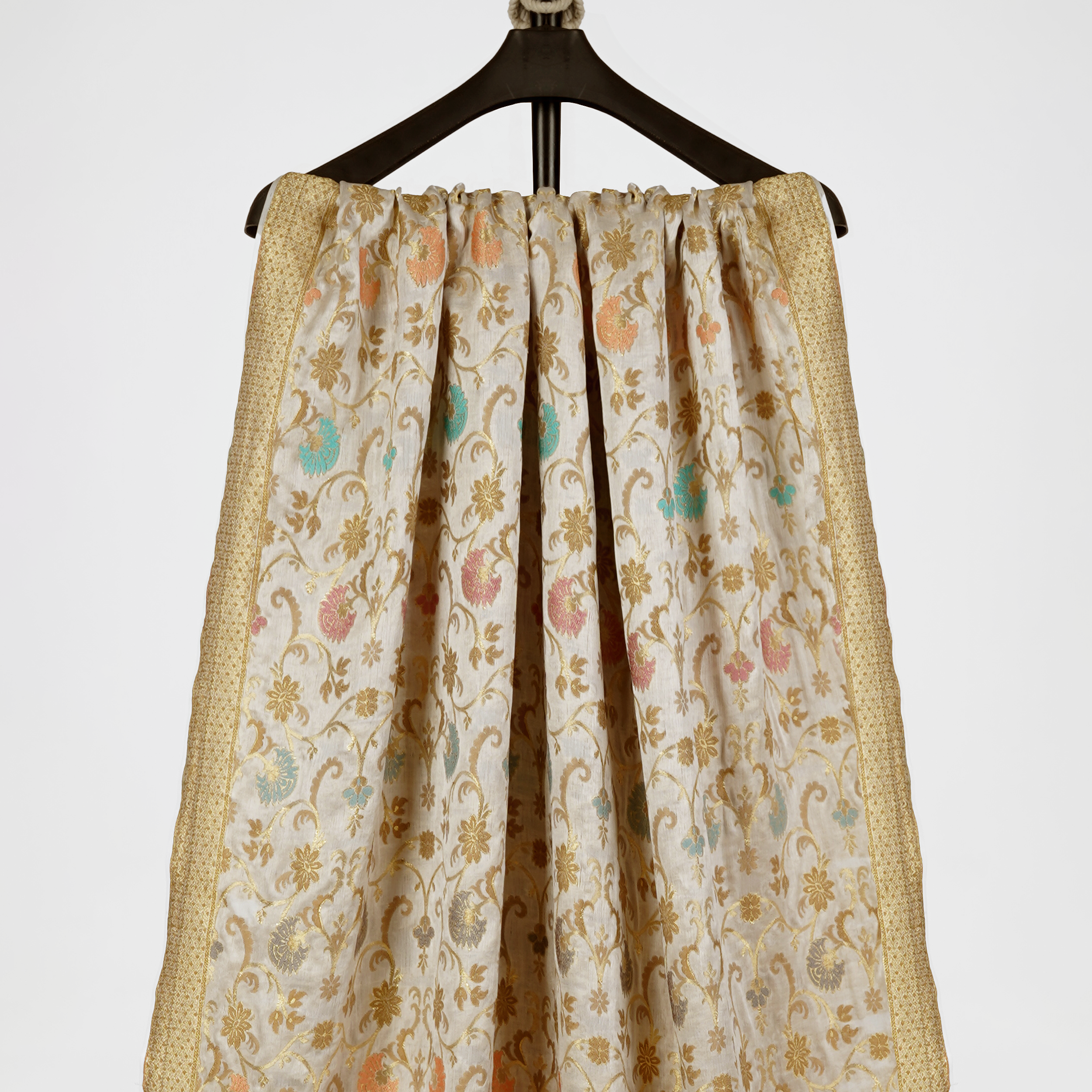 Phoolkaar – Satin Katan Chiffon Dupatta