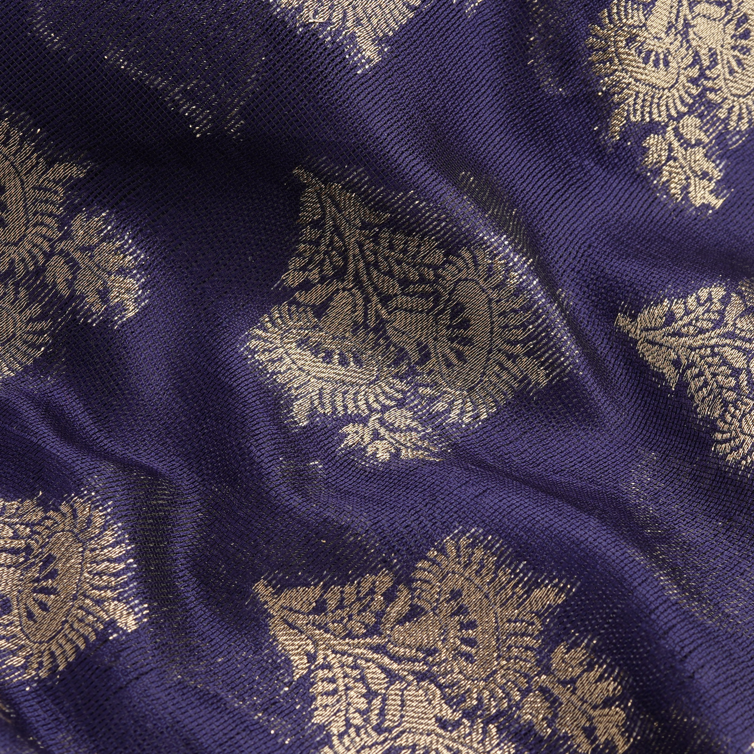 Mehwar – Loom Net Fabric with Golden Zari Bunch