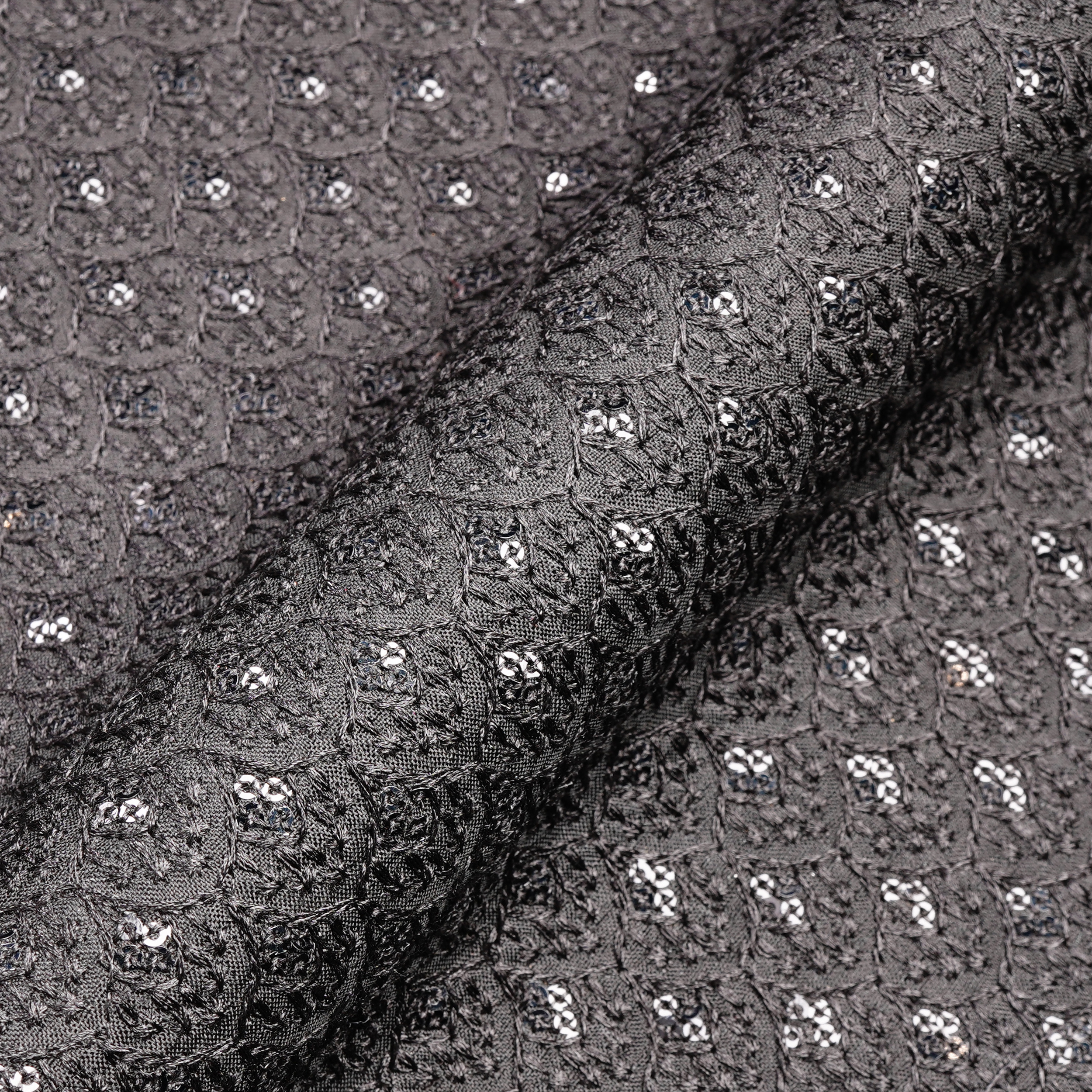 Roshanra – PK Raw Silk Embroidery Fabric with Sitara Work