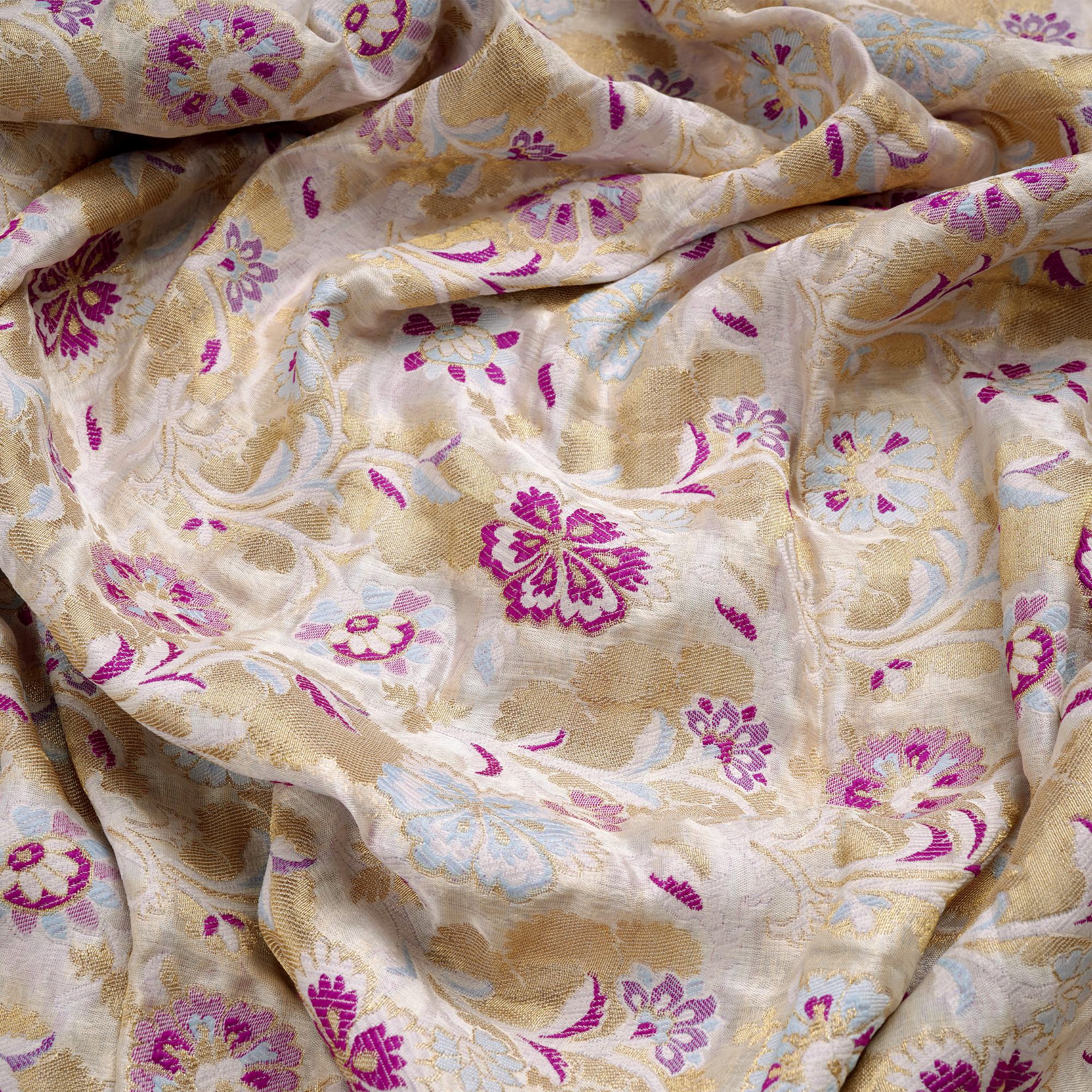 Muraad Pure Chiffon Floral Jaal Kamkhwab