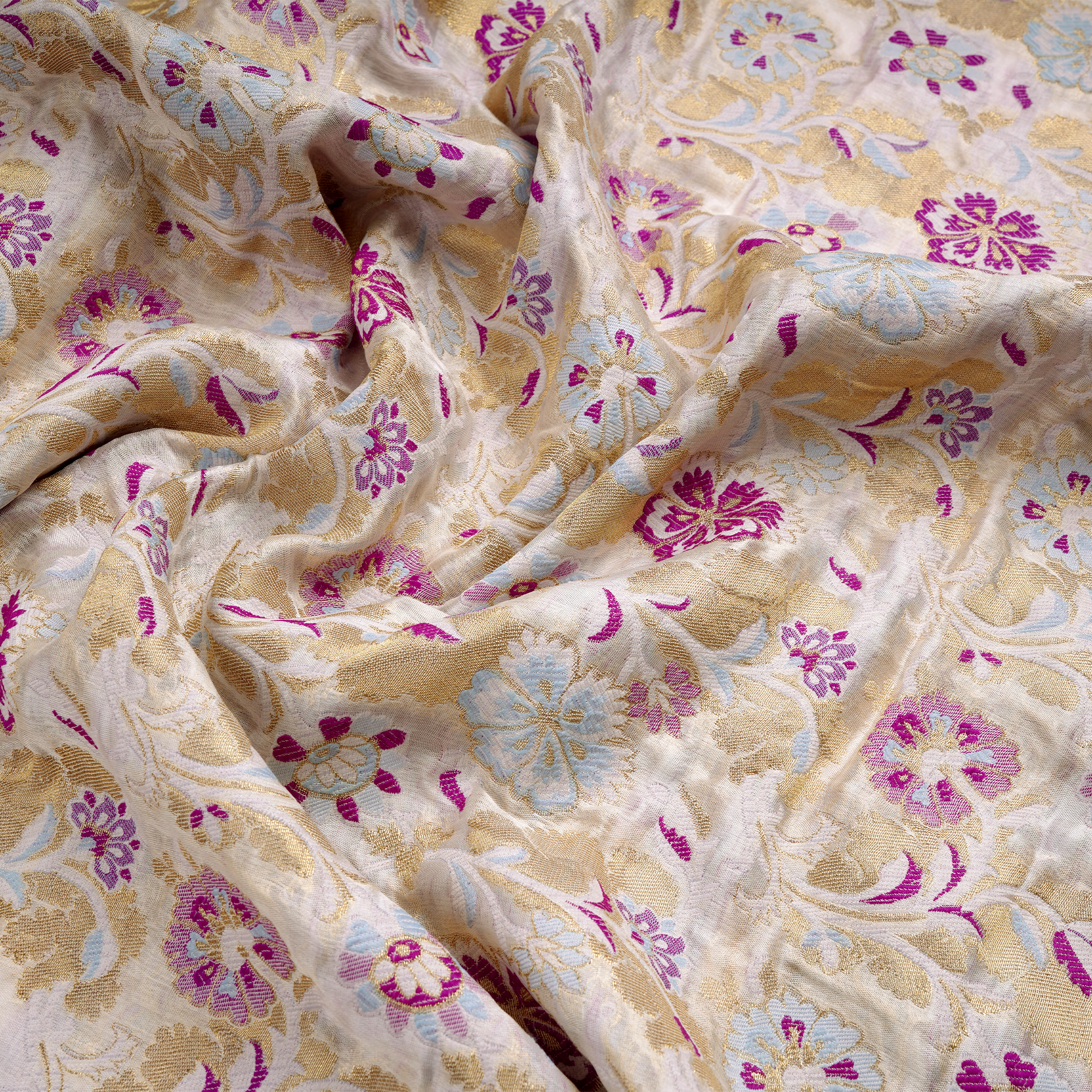 Muraad Pure Chiffon Floral Jaal Kamkhwab