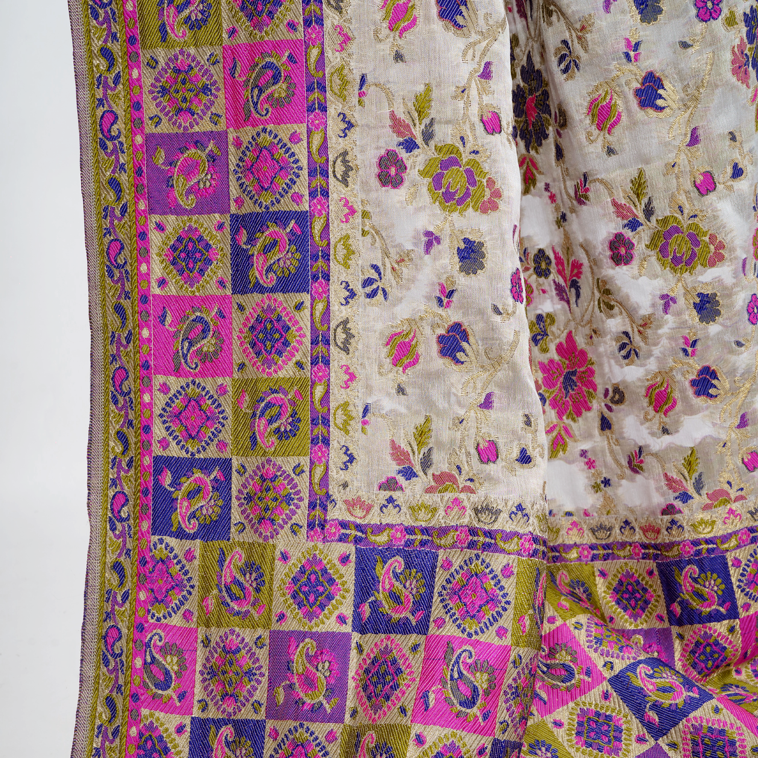 Shan-e-Burda – Kumkhwab Shahi Pure Chiffon Dupatta