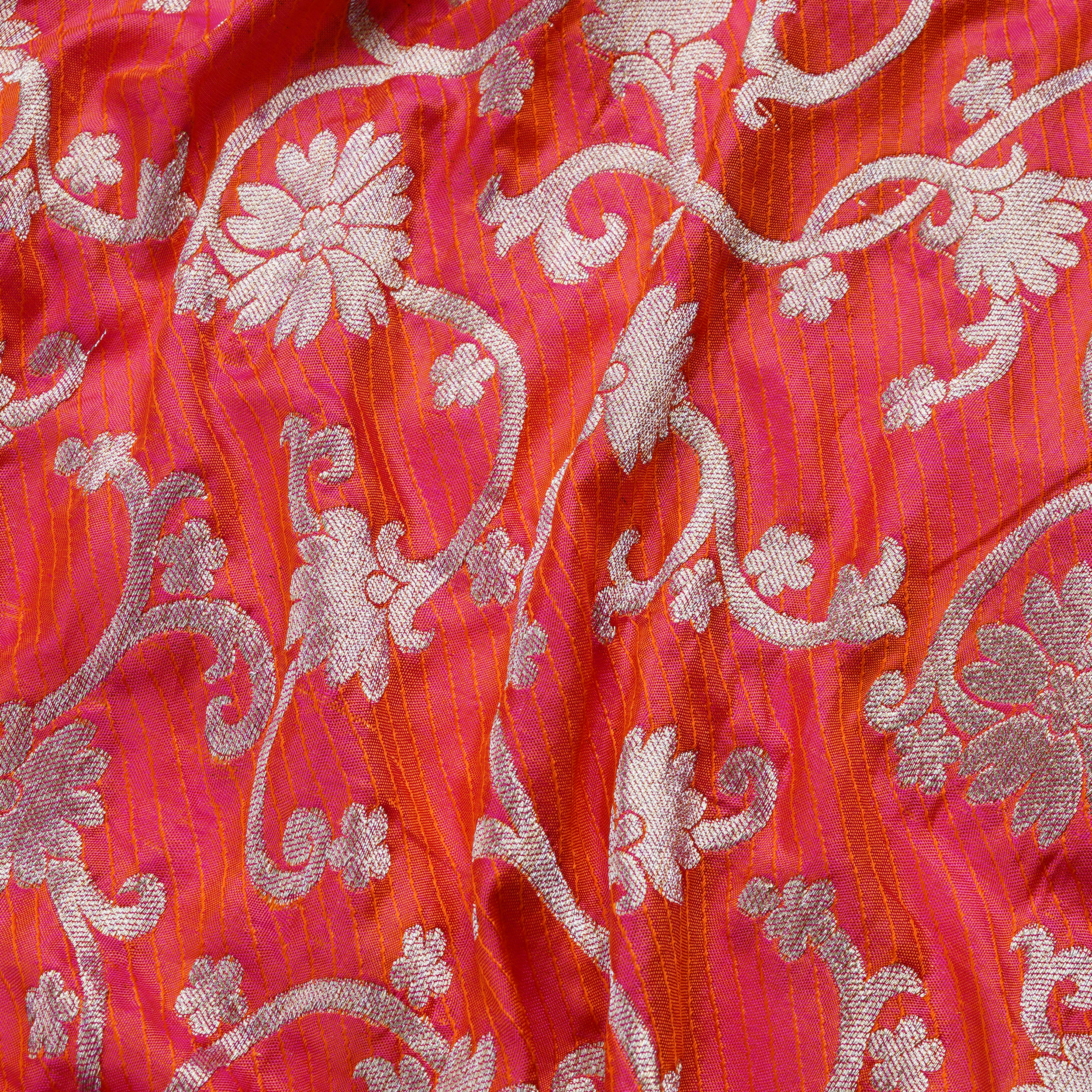 Saaya – Pure Self Katan with Mughal Silver Zari Jaal & Dhoop Chhaon