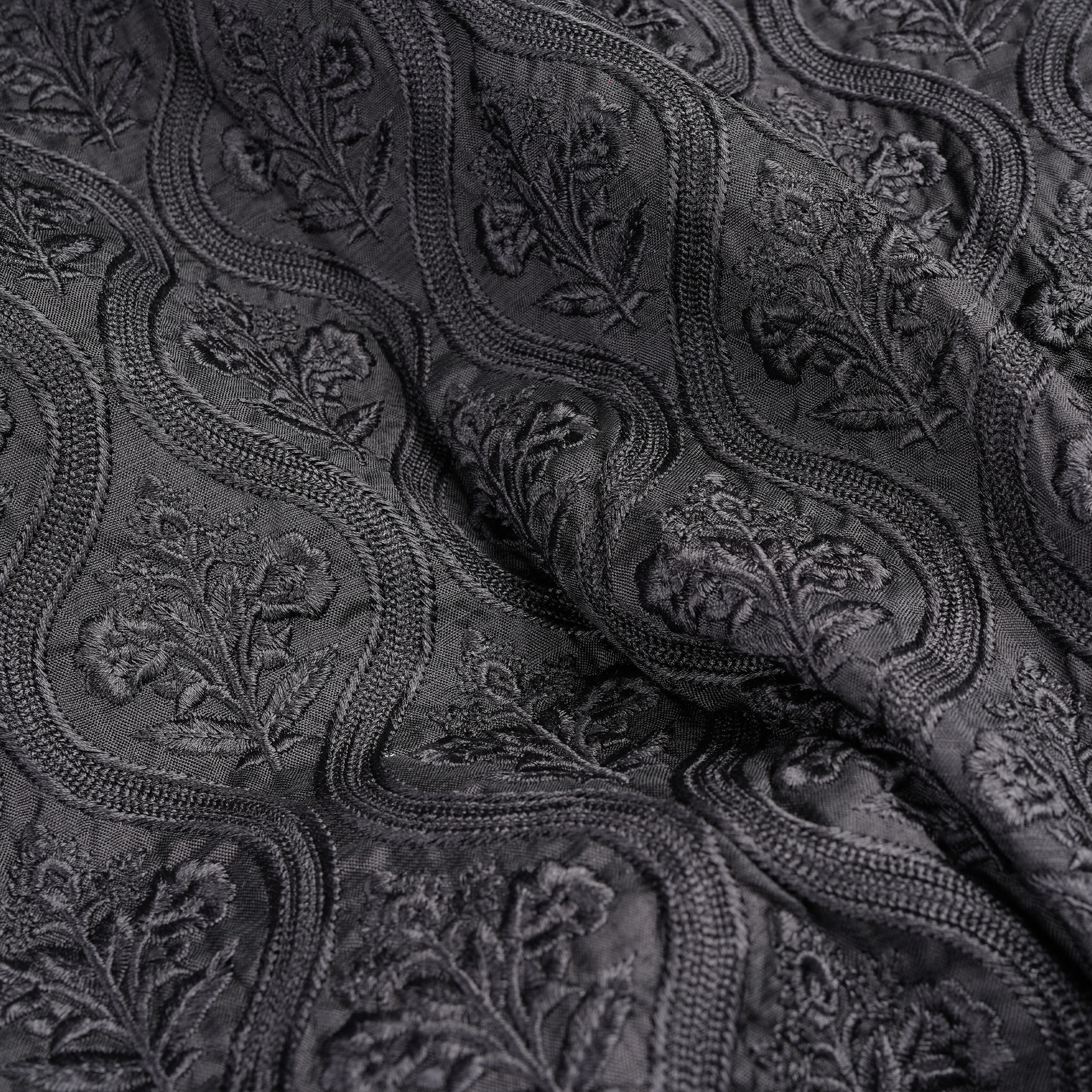 Naqshiyan – PK Raw Silk Embroidery Fabric