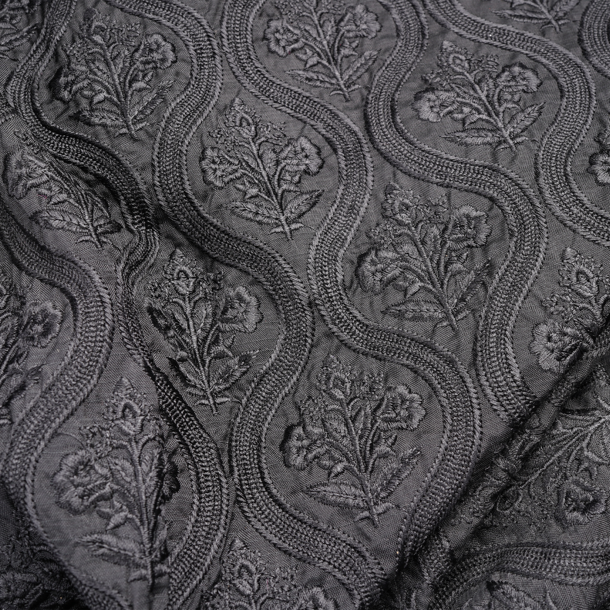 Naqshiyan – PK Raw Silk Embroidery Fabric