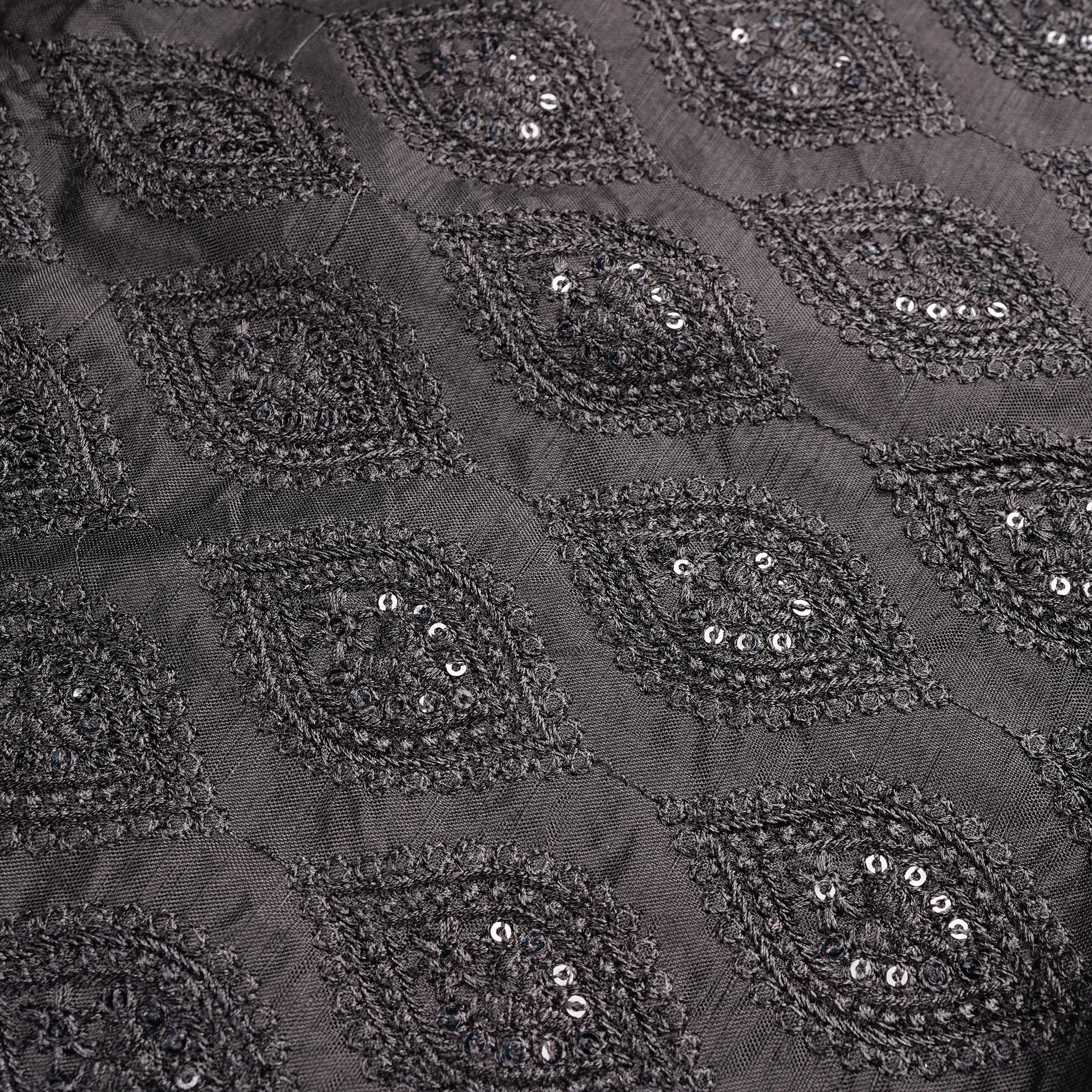 Naqshmiraa – PK Raw Silk Embroidery Fabric with Sitara Work