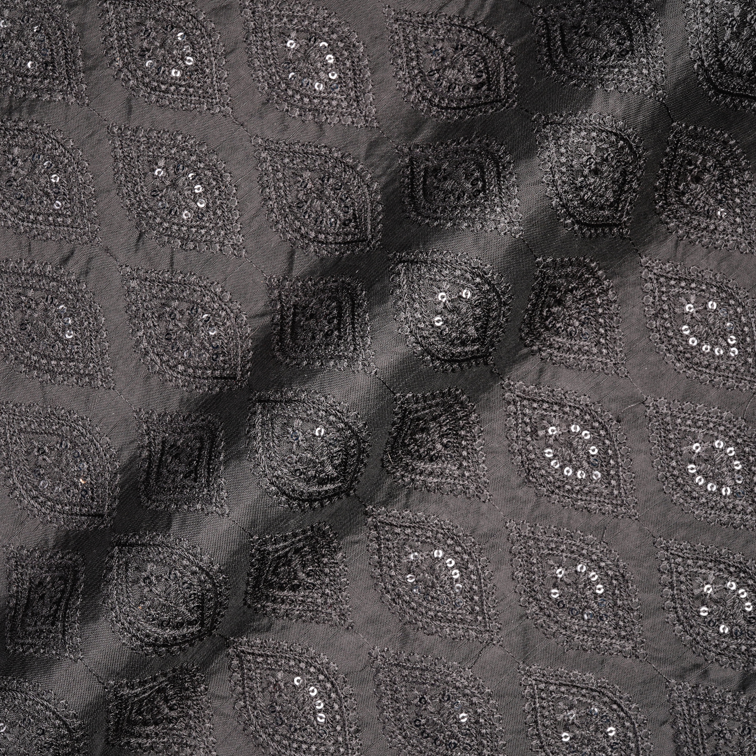 Naqshmiraa – PK Raw Silk Embroidery Fabric with Sitara Work