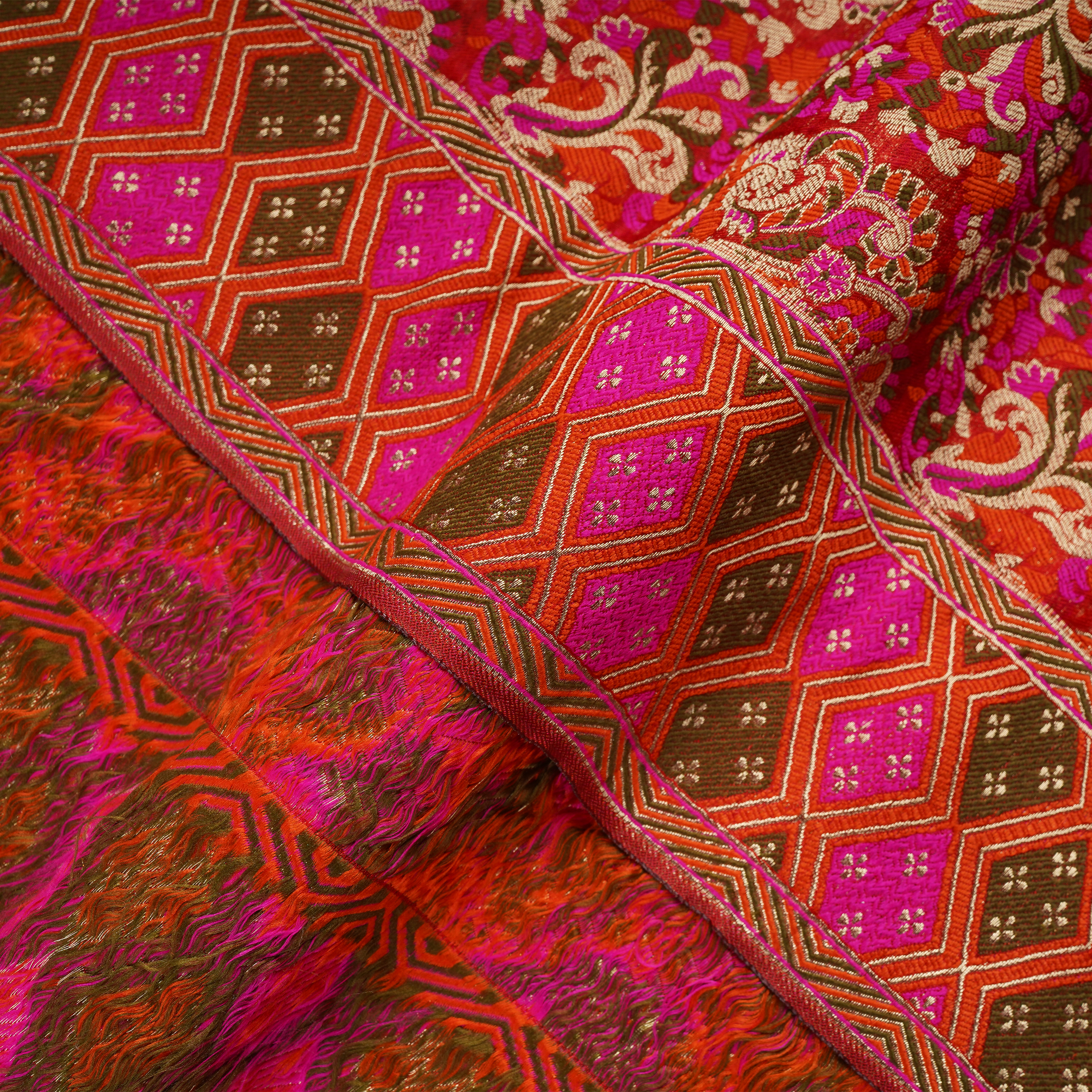 Satlaaj Jamawar Satin Zarbaft