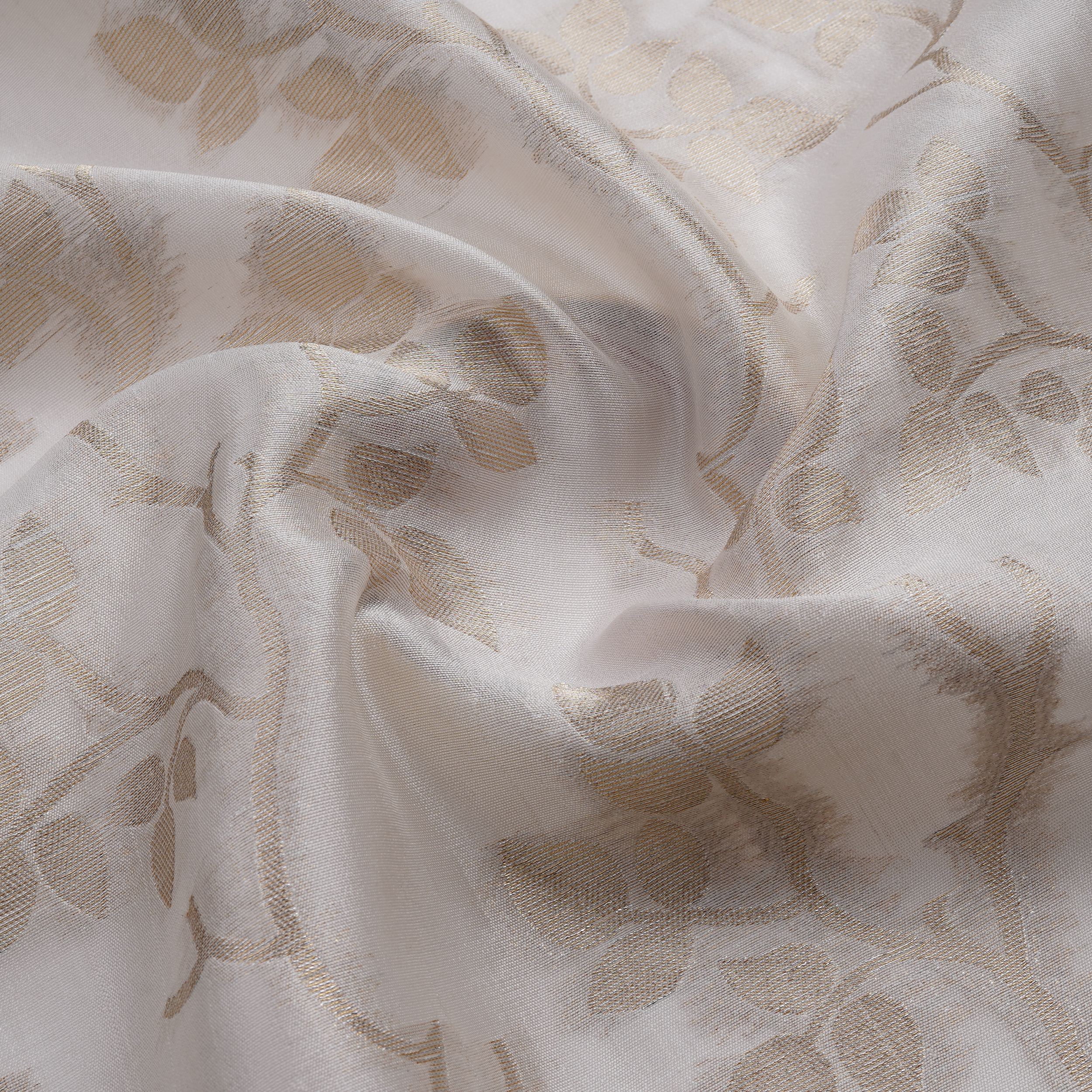 Arjhan – Pure Leaves Jaal White Sheesha Silk
