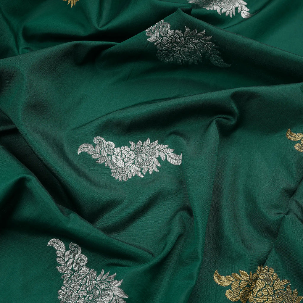 Shehnazir - Blended Katan Silk with Mughal Bunch::Zahra Maham