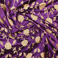 Lams-e-Noor – Pure Katan Satin Silk Floral Jaal Fabric