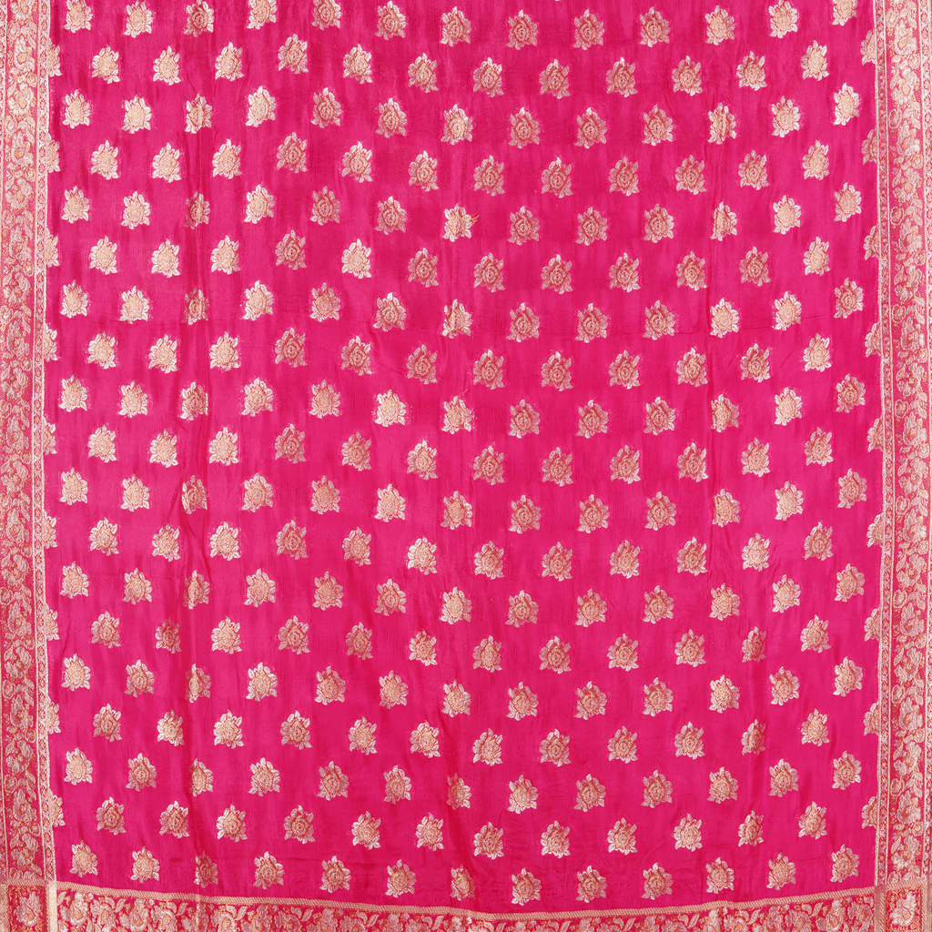 Nihal-e-Gul – Pure Katan Chiffon Floral Buti Shawl