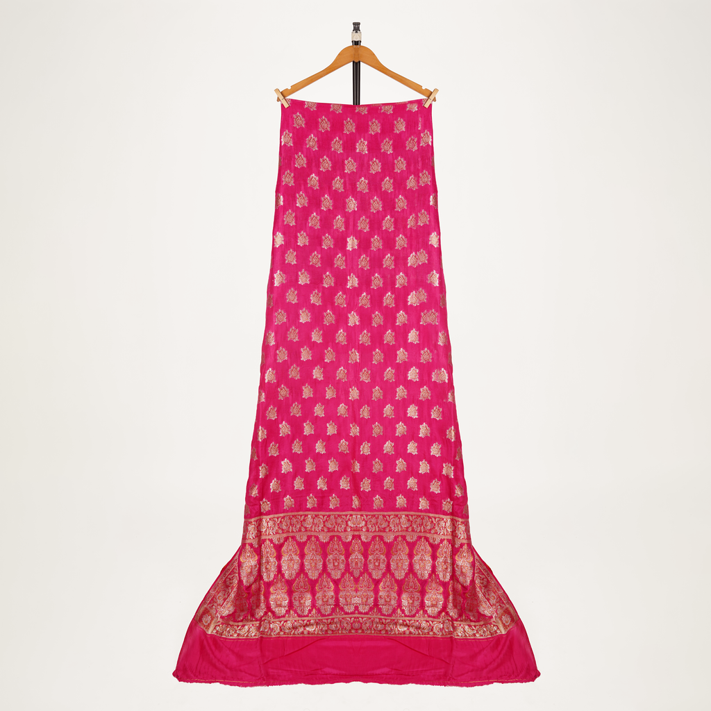Nihal-e-Gul – Pure Katan Chiffon Floral Buti Shawl
