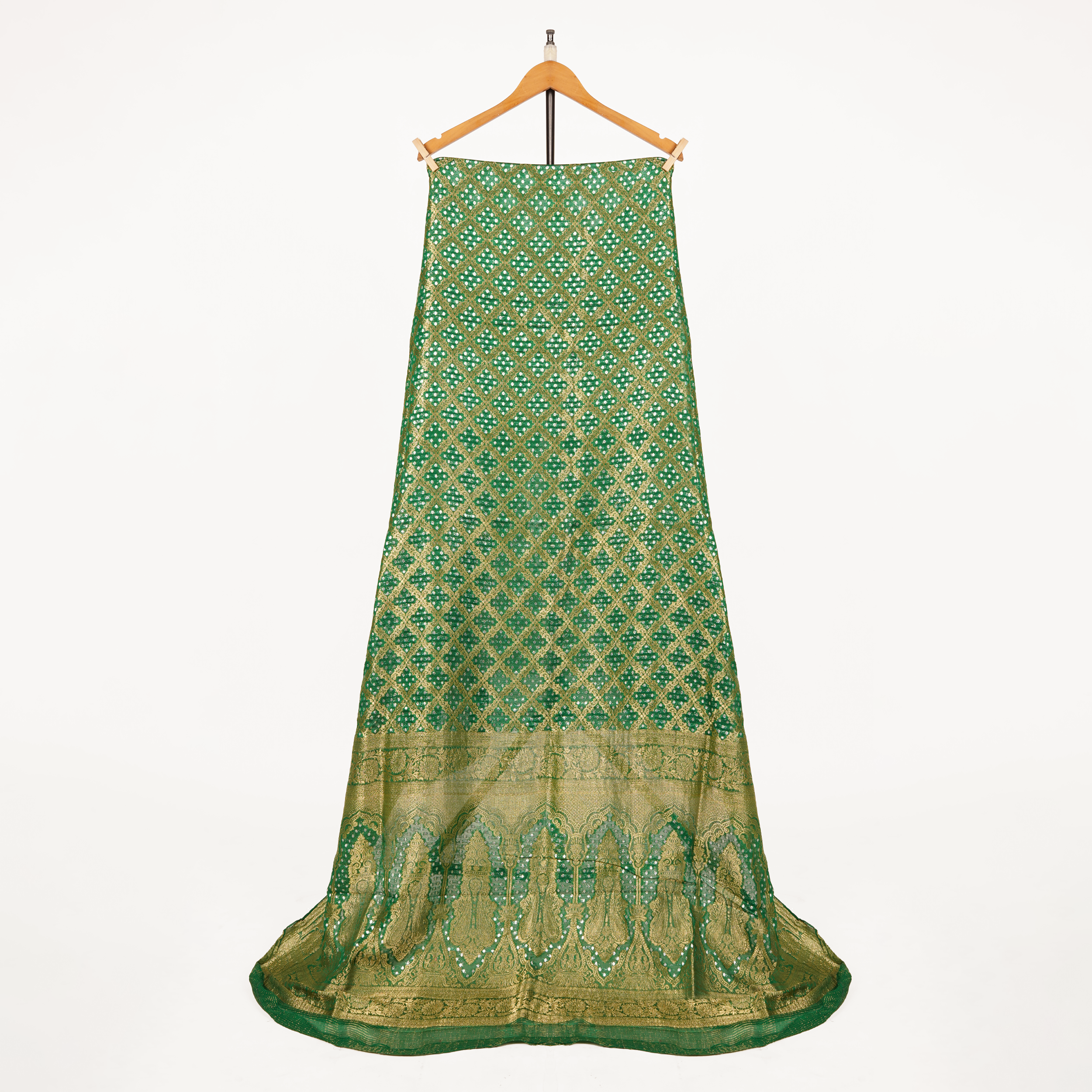 Riwayat (Green) – Pure Chiffon Chunri