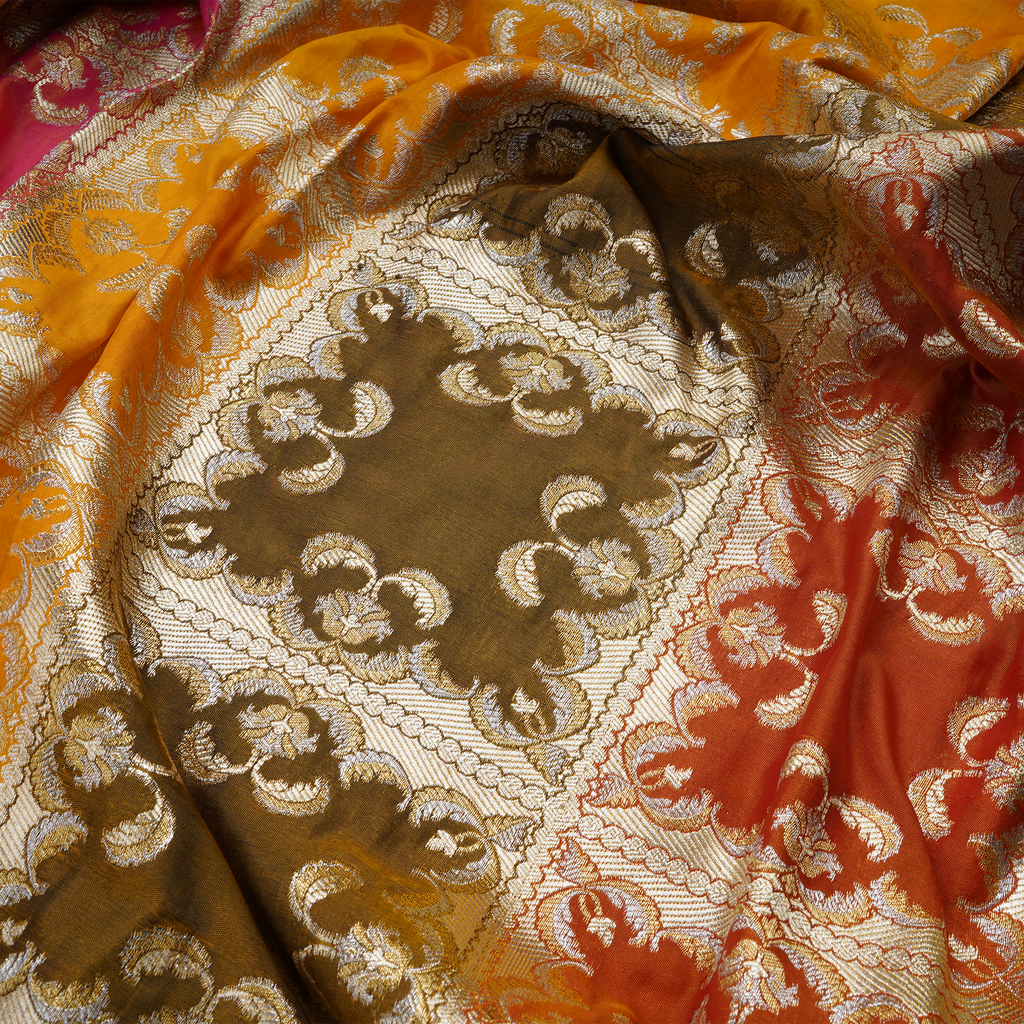 Mehr – Lightweight Katan with Floral Zari Work