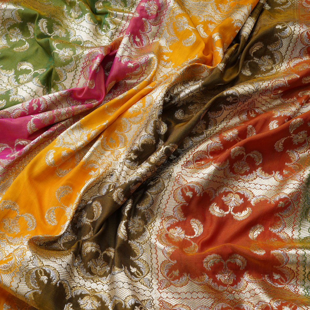 Mehr – Lightweight Katan with Floral Zari Work