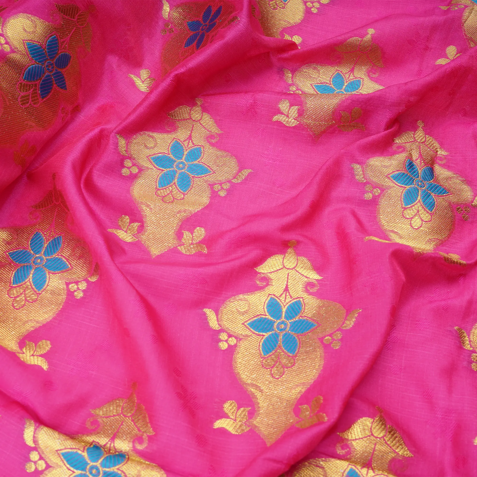 Fasana – Self Jamawar Blended Katan Silk with Mughal Bunch Pattern - Zahra Maham