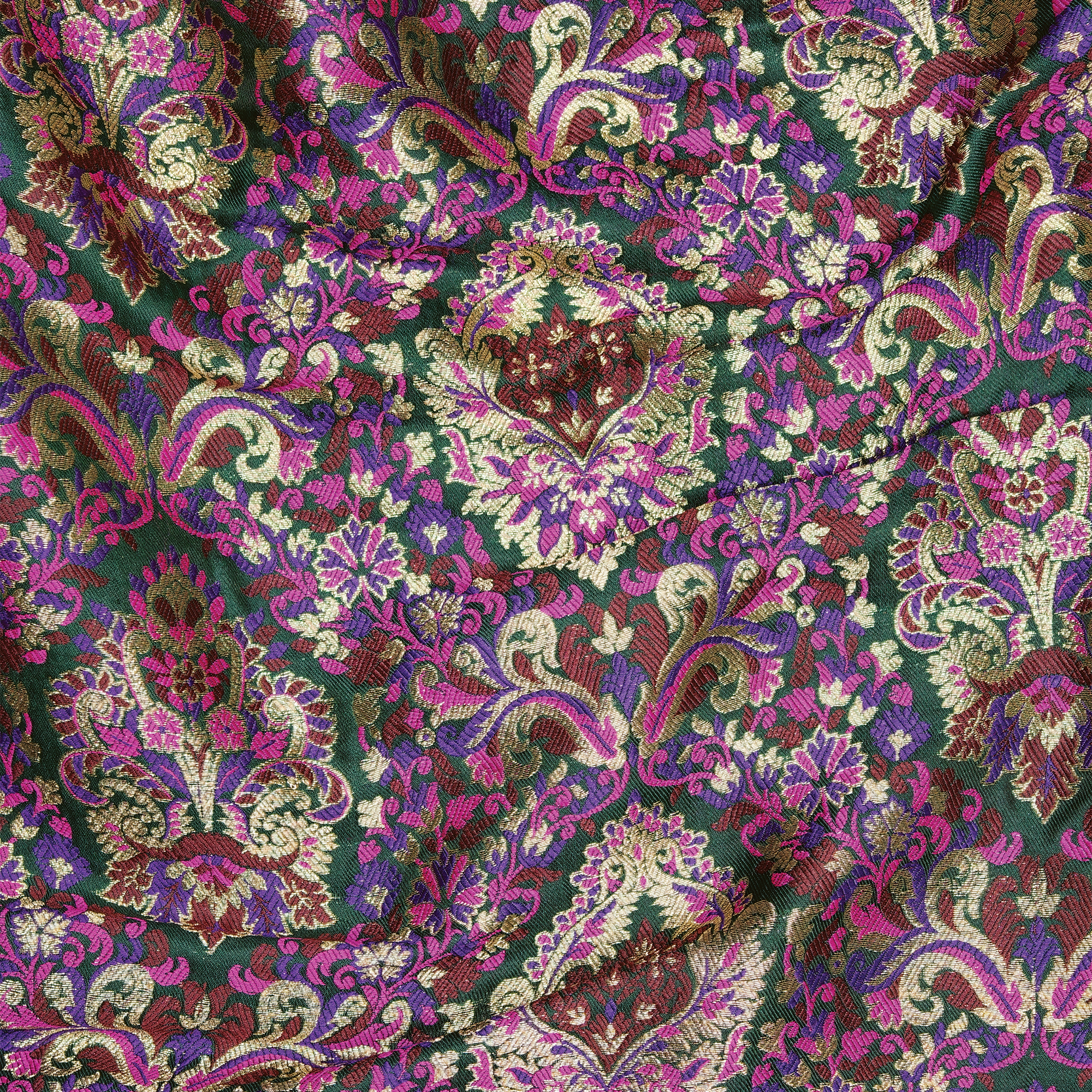 Indigo Jamawar Satin Zarbaft