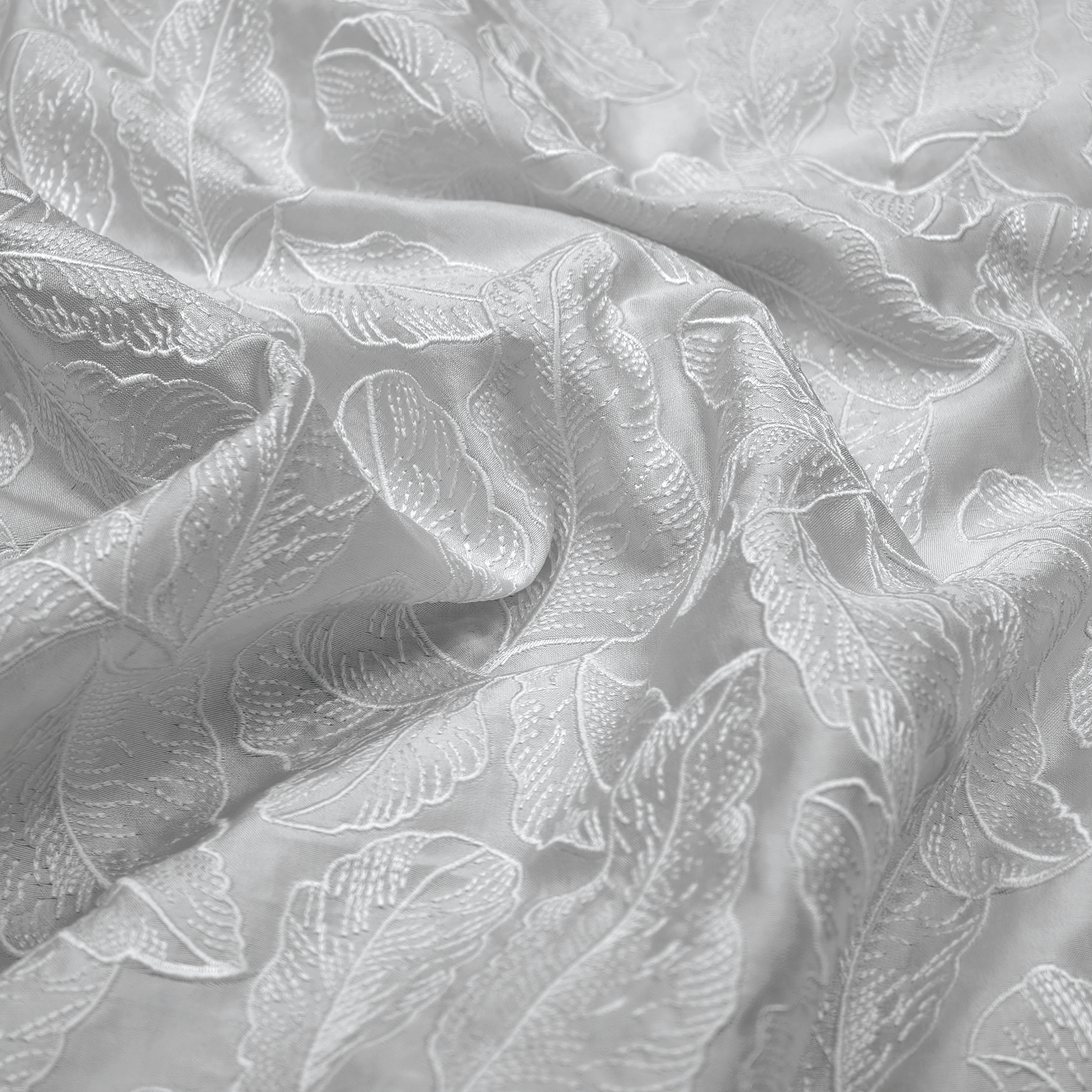 Warq Silk – Leaves Embroidered Sheesha Silk