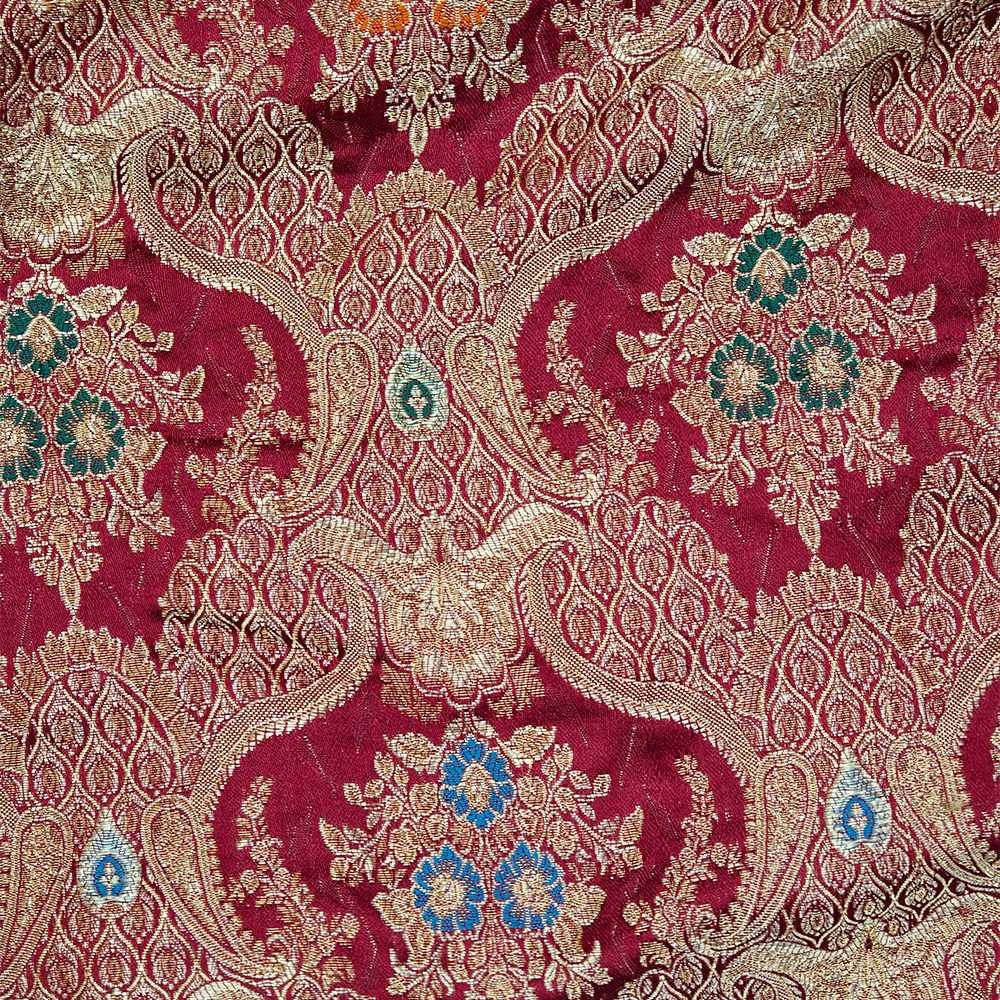 Baad-e-Gulshan – Pure Katan Satin (Maroon)
