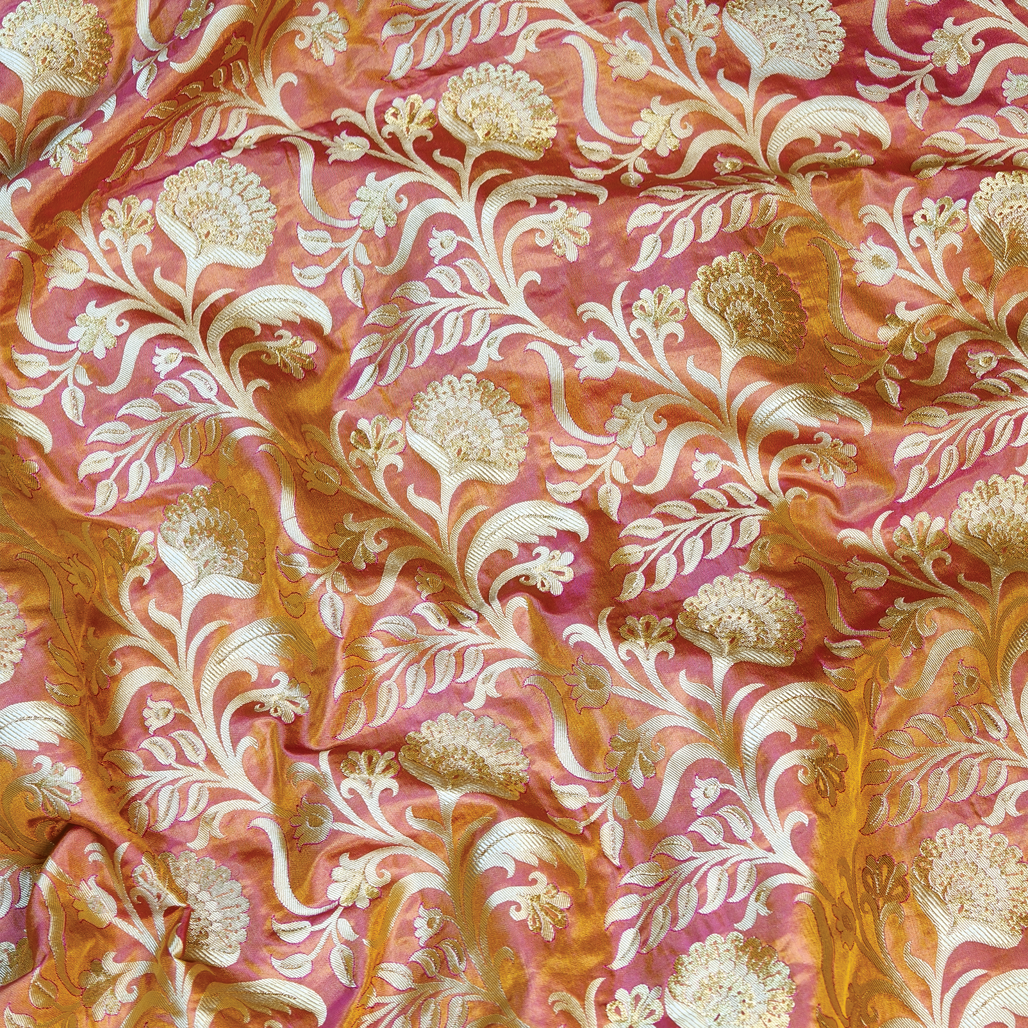 Sarmast – Pure Katan Satin with Floral Jaal Pattern
