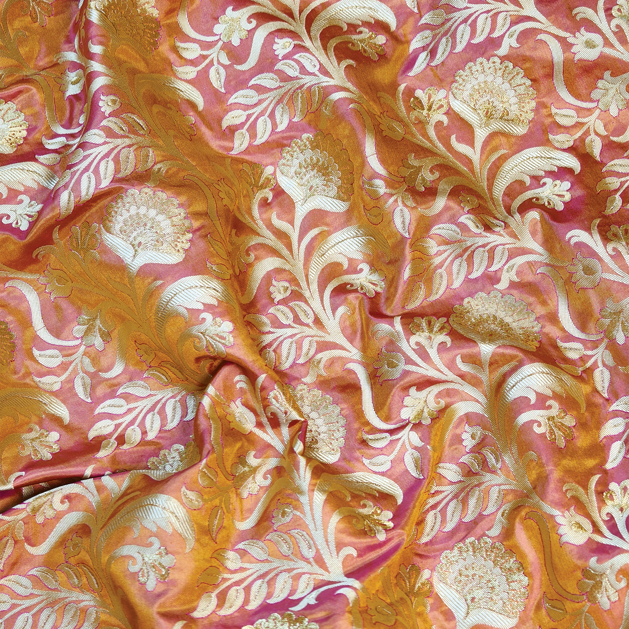Sarmast – Pure Katan Satin with Floral Jaal Pattern