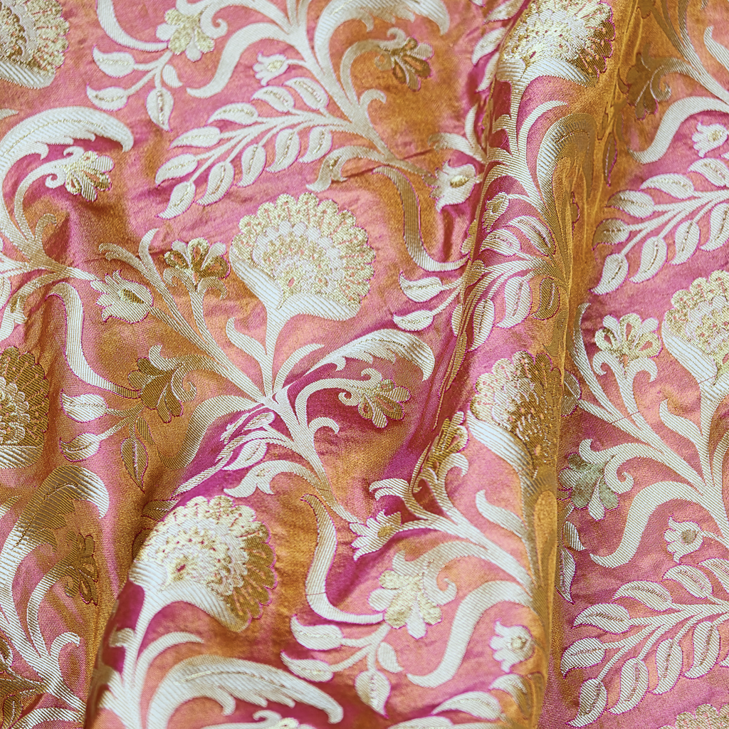 Sarmast – Pure Katan Satin with Floral Jaal Pattern