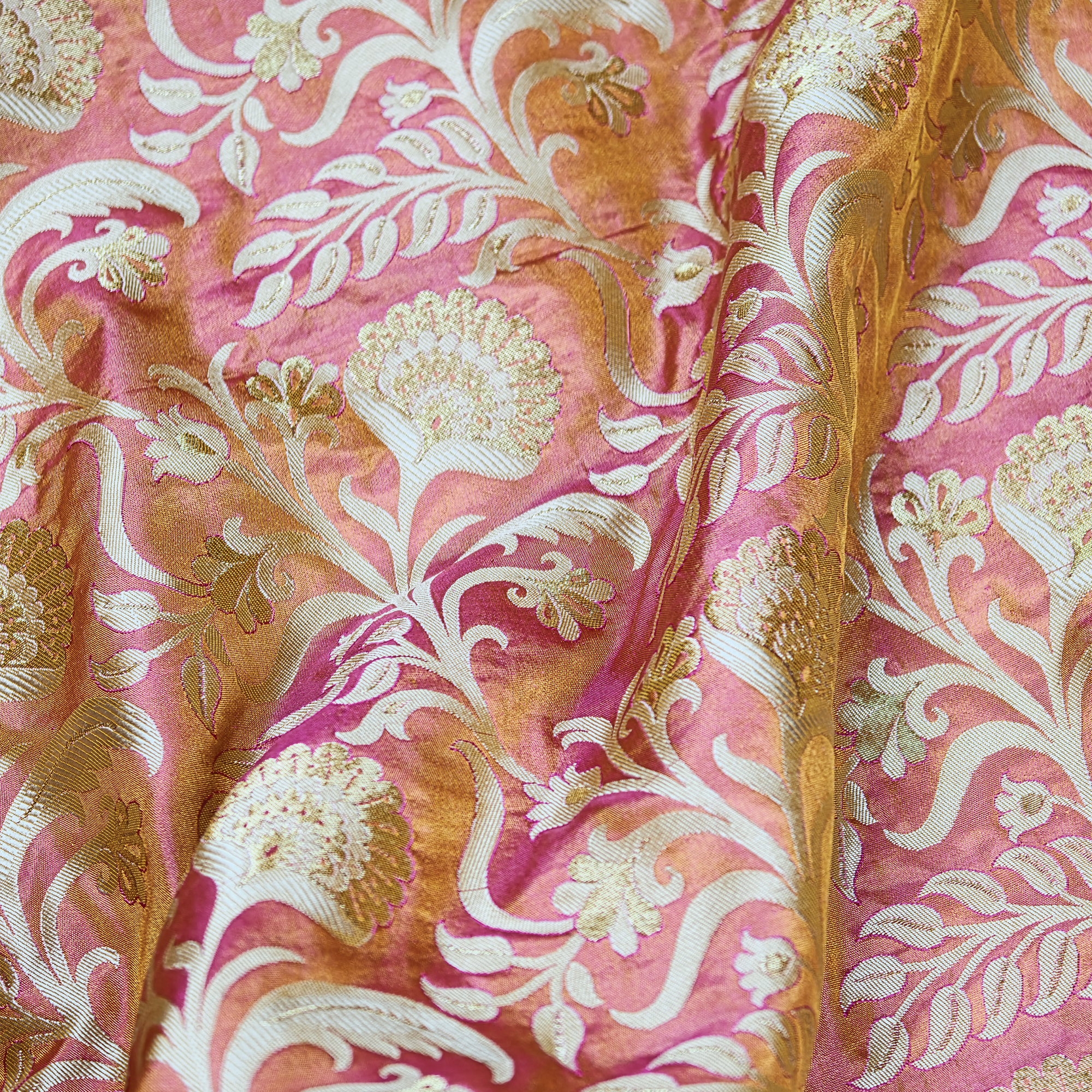 Sarmast – Pure Katan Satin with Floral Jaal Pattern