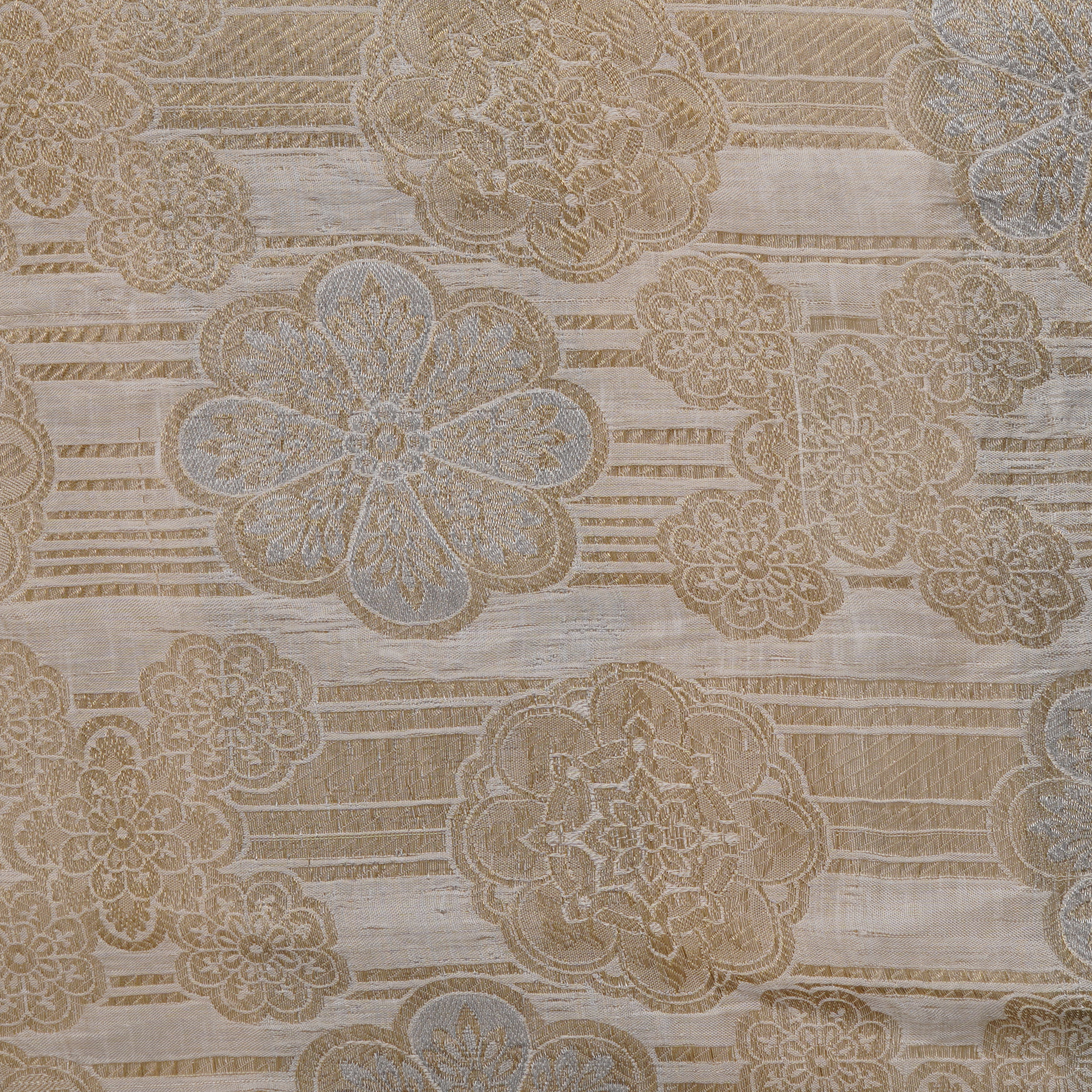 Tanzeem-e-Aali – Pure Katan Atlas (Mughal Pattern | 3-Color Thread | Golden Zari)