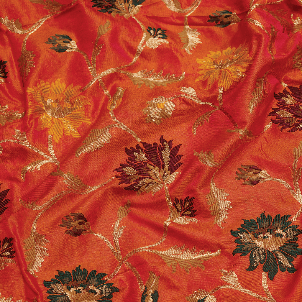 Aatish Gul — Pure Katan Silk (2 Yards) - Zahra Maham