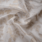 Arjhan – Pure Leaves Jaal White Sheesha Silk - Zahra Maham