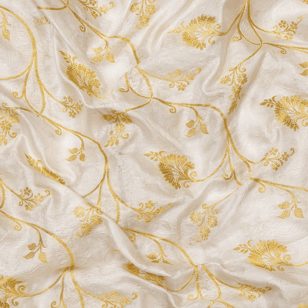 Aroojé Gulistan – Pure Katan Silk with Floral Jaal - Zahra Maham