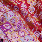 Musaffa Pure Chiffon Floral Jaal Kamkhwab