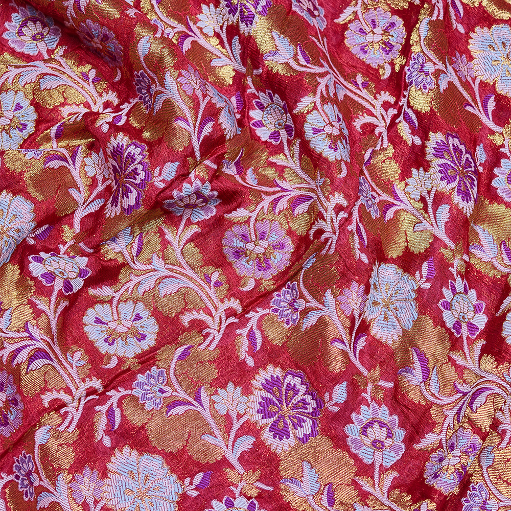 Musaffa Pure Chiffon Floral Jaal Kamkhwab