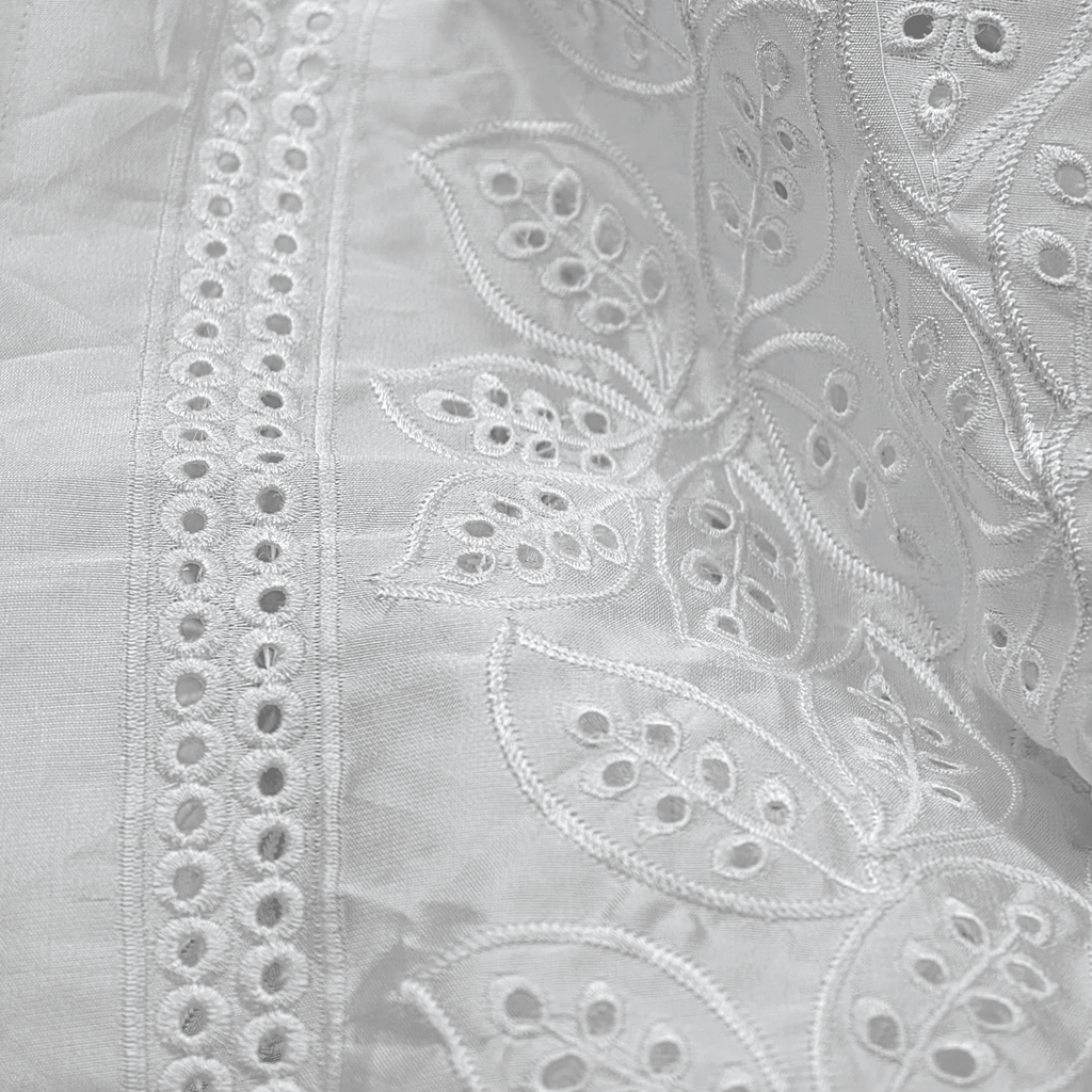 AynaLuxe – Embroidered Sheesha Silk Fabric - Zahra Maham