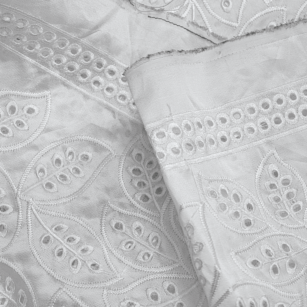 AynaLuxe – Embroidered Sheesha Silk Fabric - Zahra Maham
