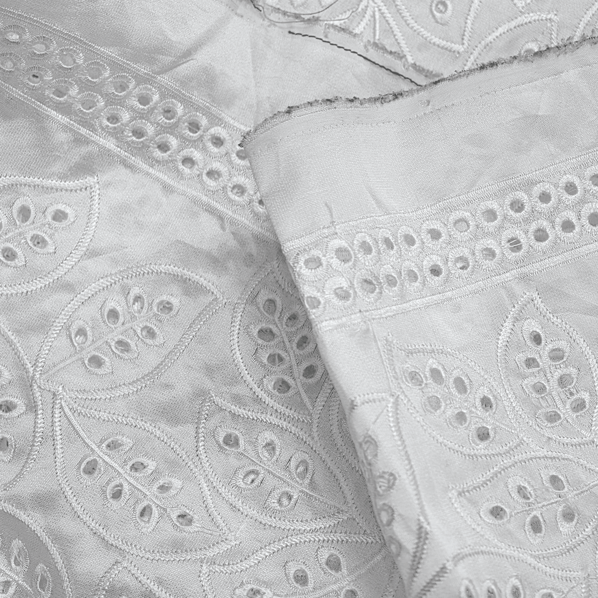AynaLuxe – Embroidered Sheesha Silk Fabric - Zahra Maham