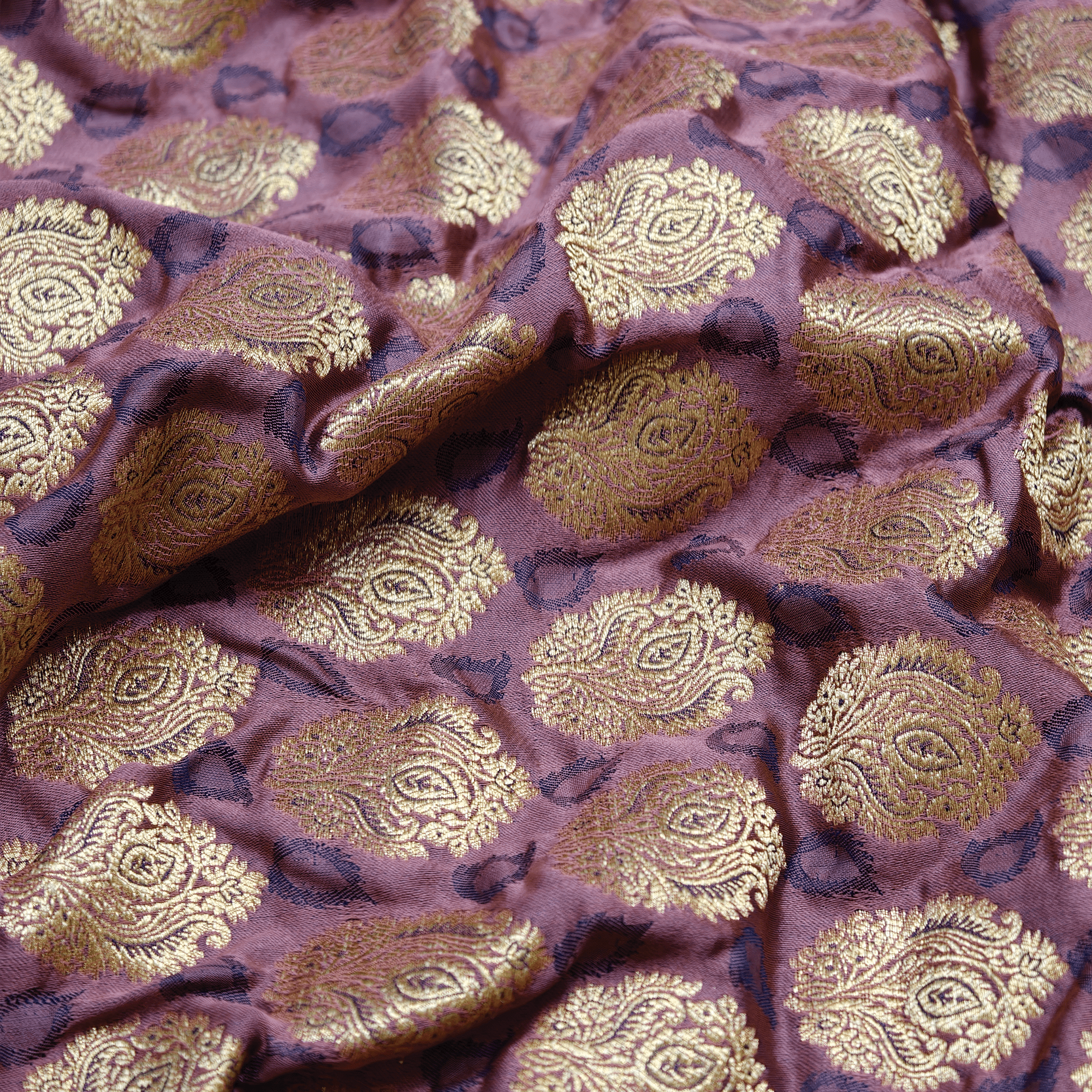 Banafshe Buteh — Pure Katan Satin (5.5 Yards) - Zahra Maham