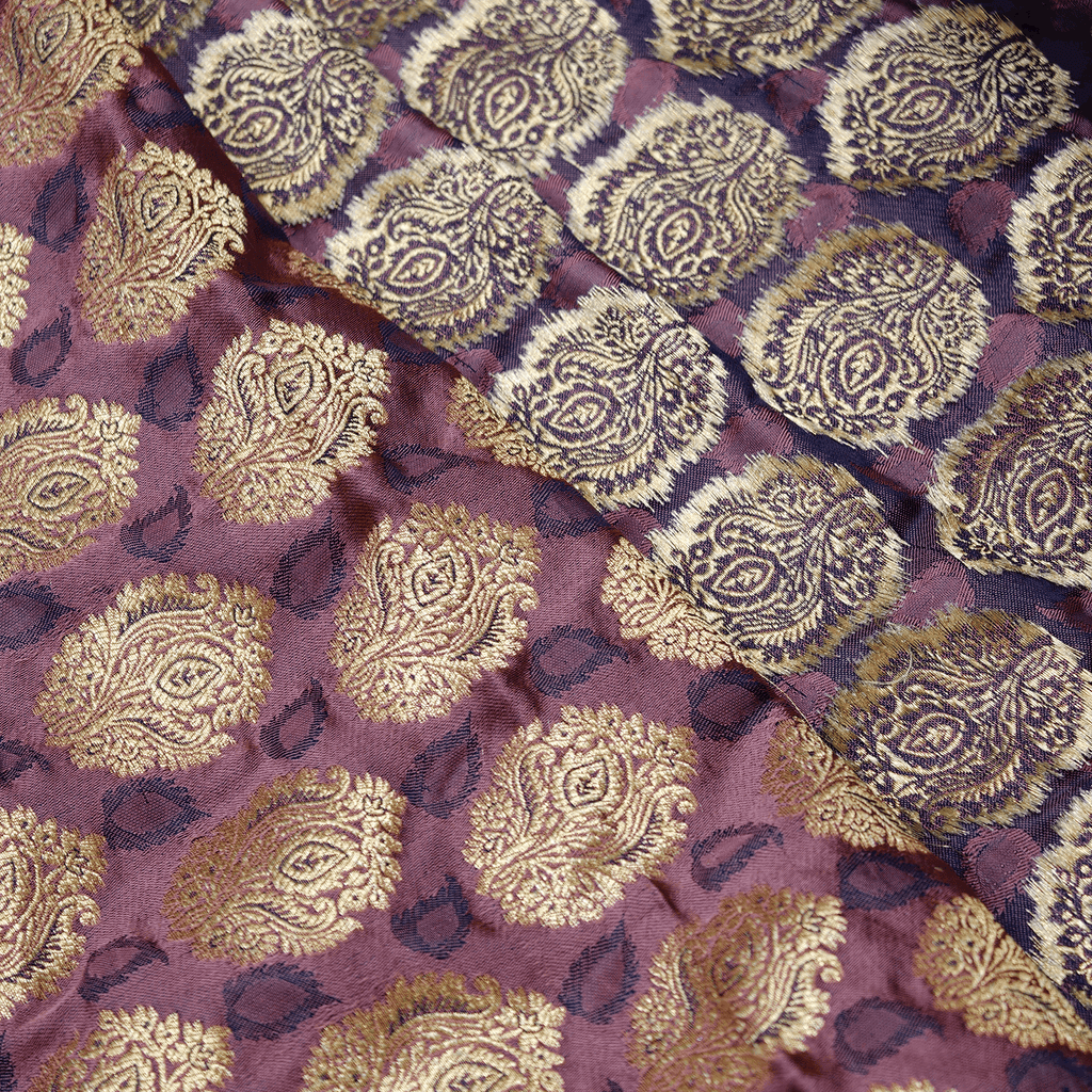 Banafshe Buteh — Pure Katan Satin (5.5 Yards) - Zahra Maham