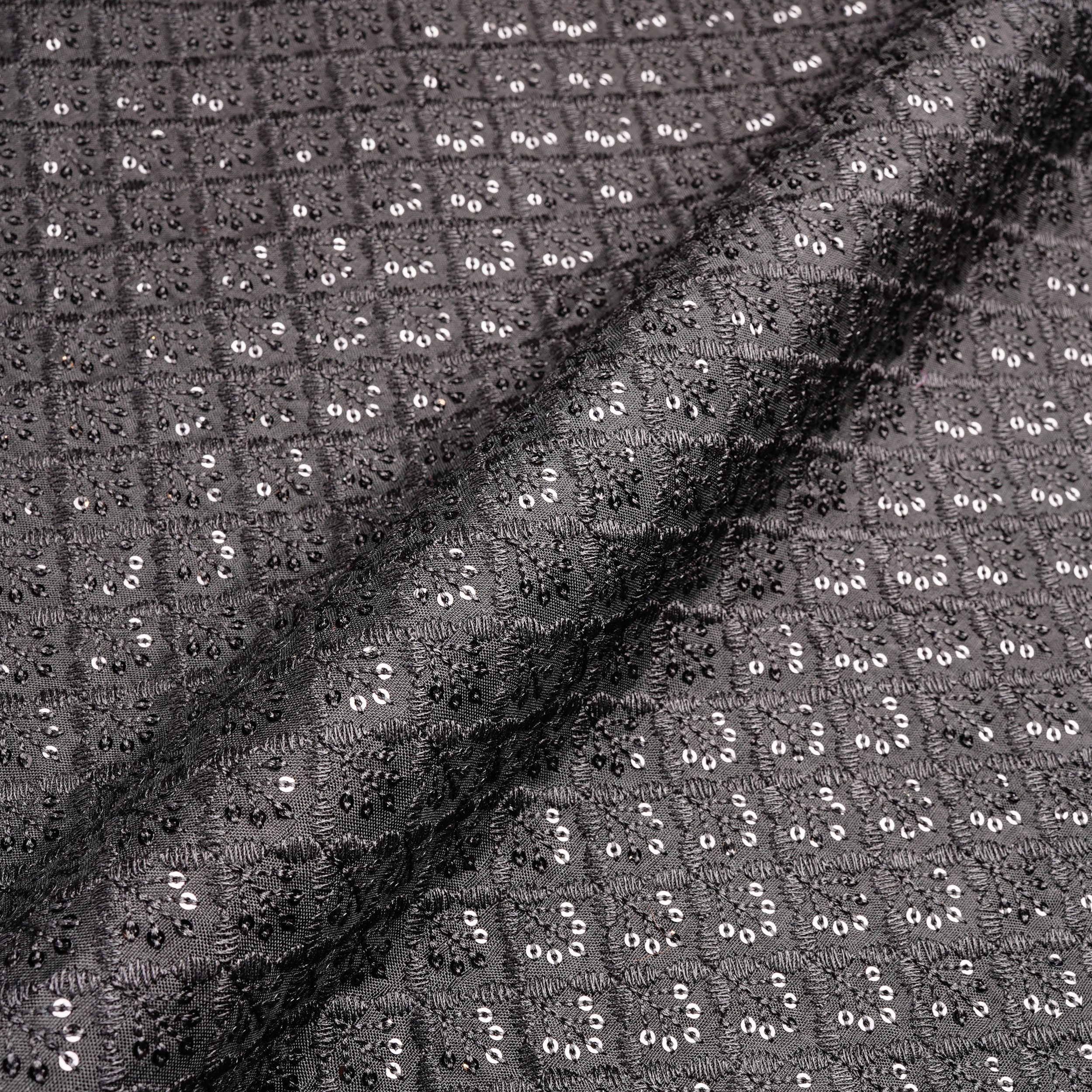 NoorSitara – PK Raw Silk Embroidery Fabric with Sitara Work