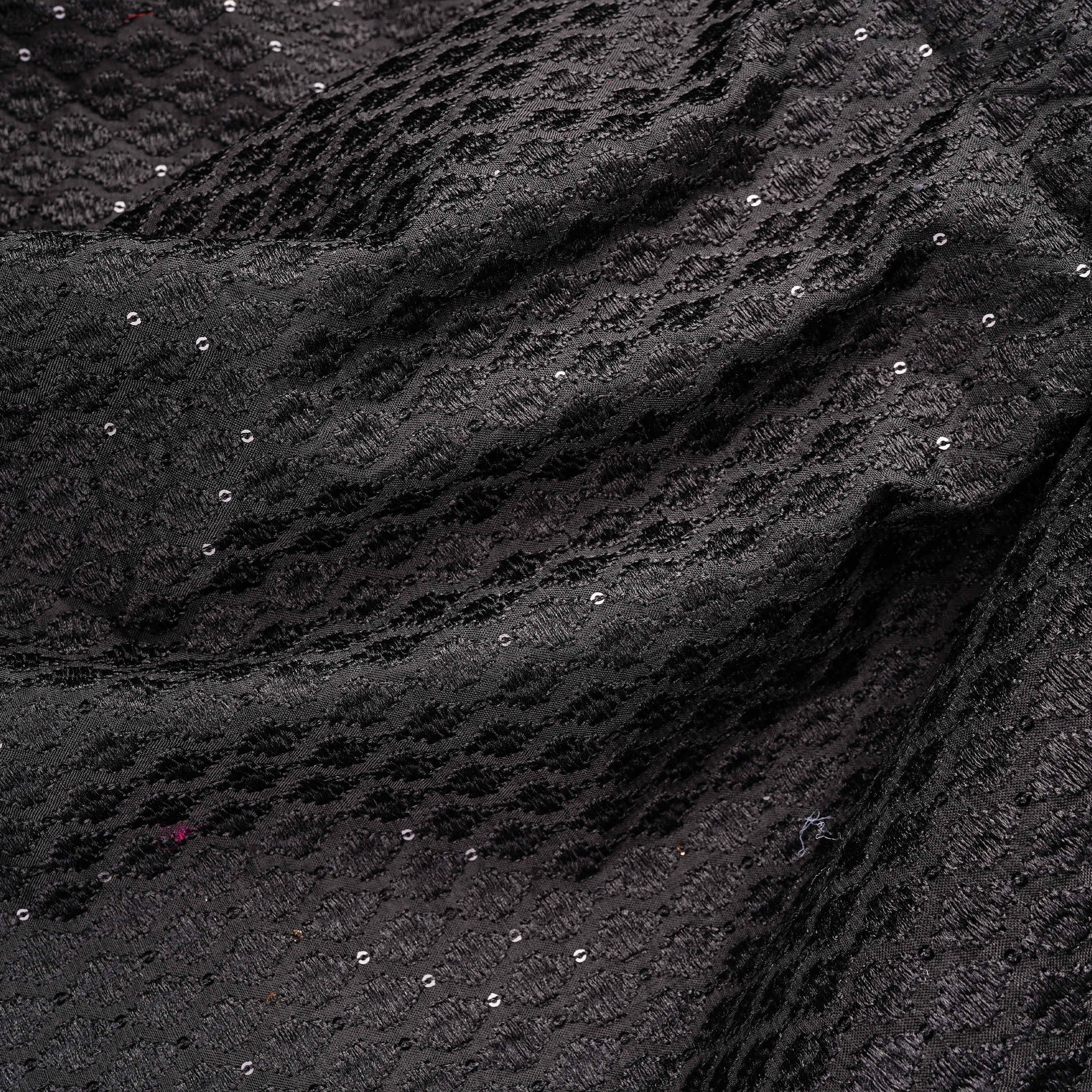 Qandil – PK Raw Silk Embroidery Fabric with Sitara Work