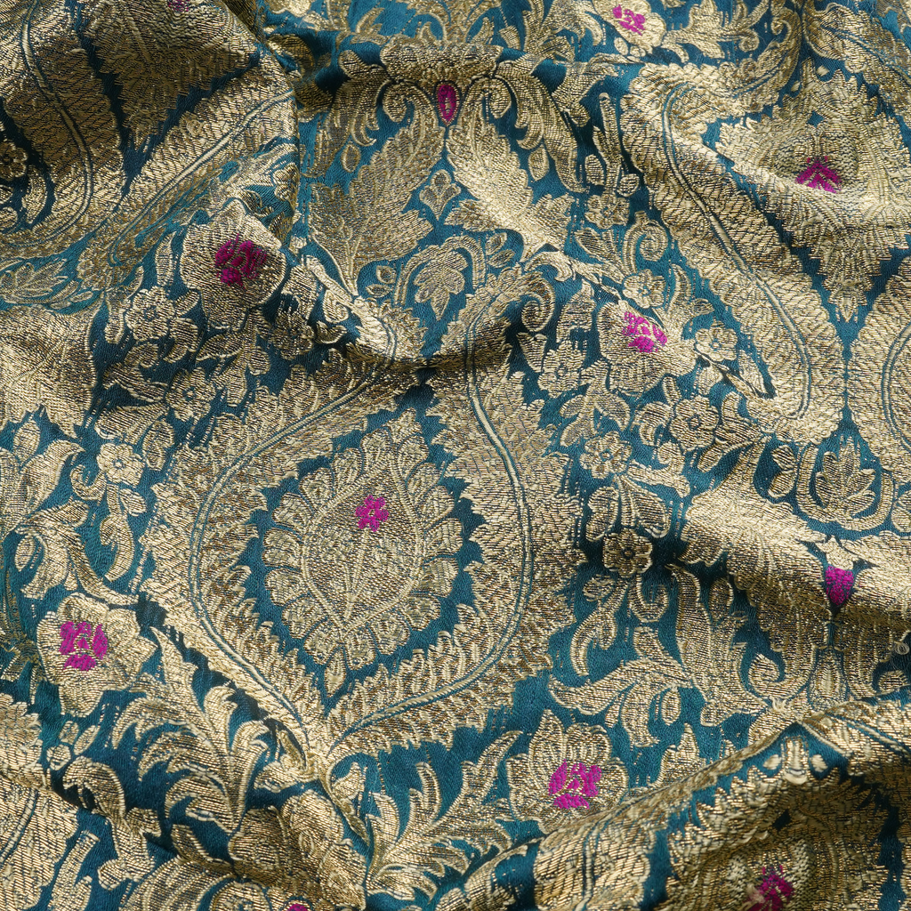 Rang-e-Mughal – Satin with 4-Color Weave & Mughal Pattern