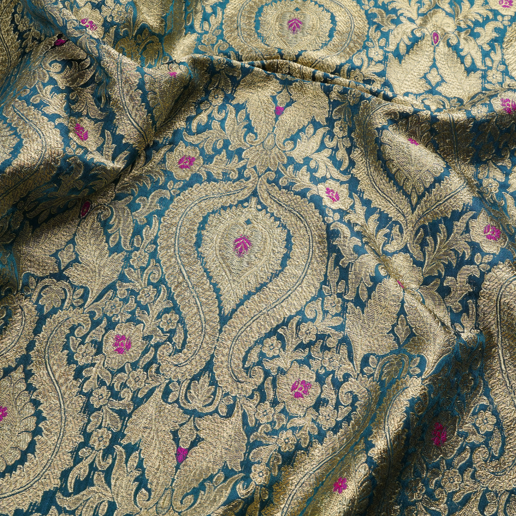 Rang-e-Mughal – Satin with 4-Color Weave & Mughal Pattern